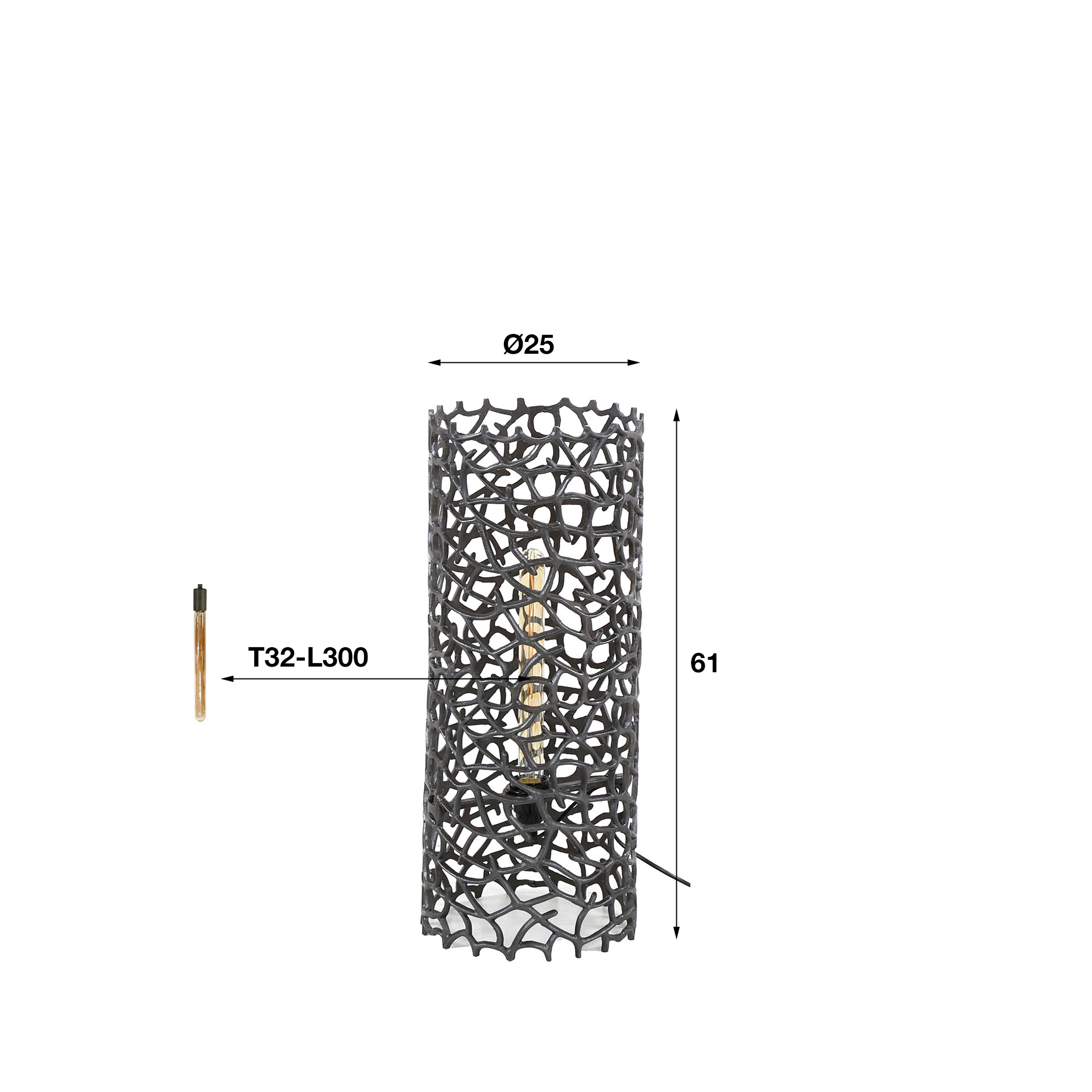Lampada da terra Weaver a 1 luce - Nichel nero