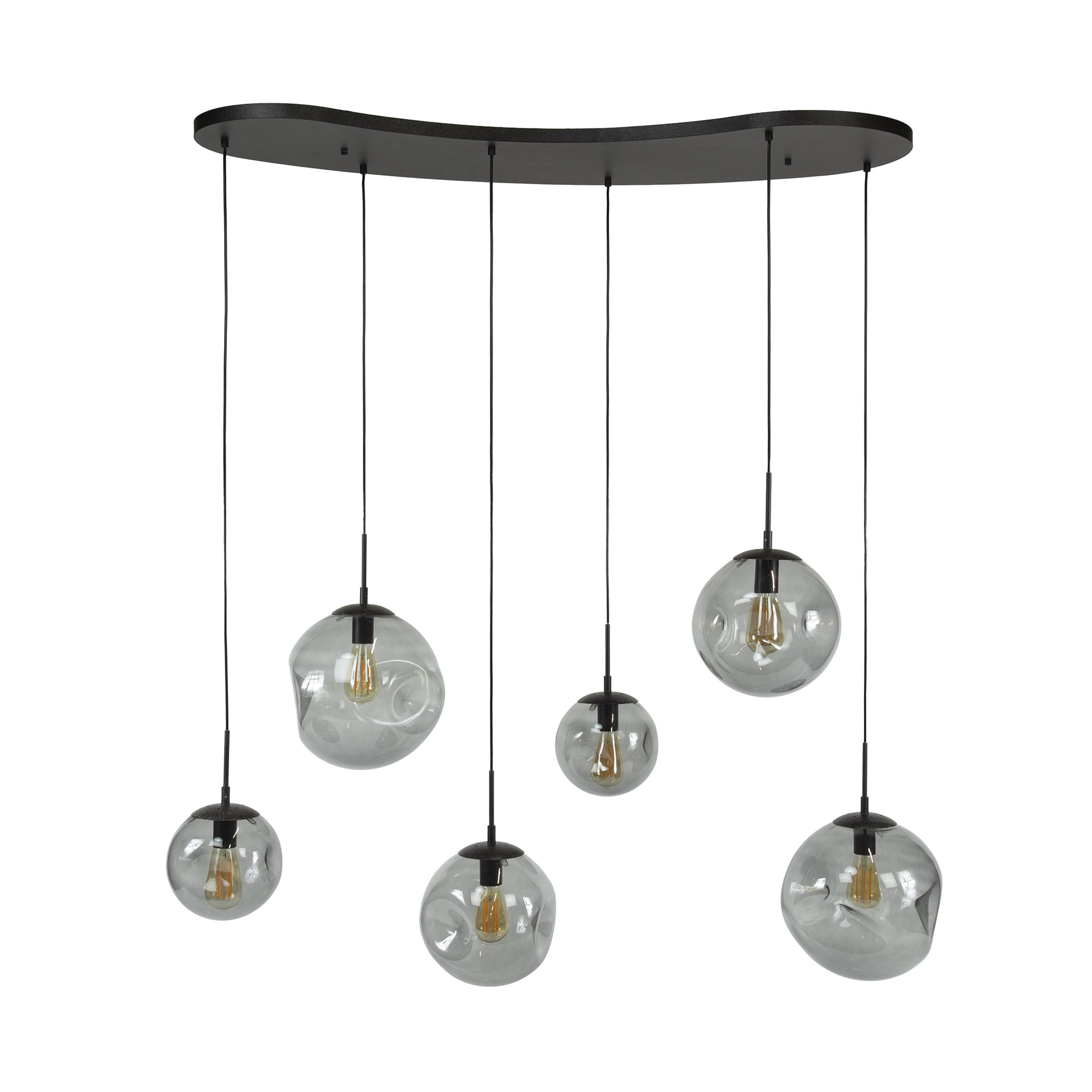 Hanging lamp Stellar Black 6-light - Artic black