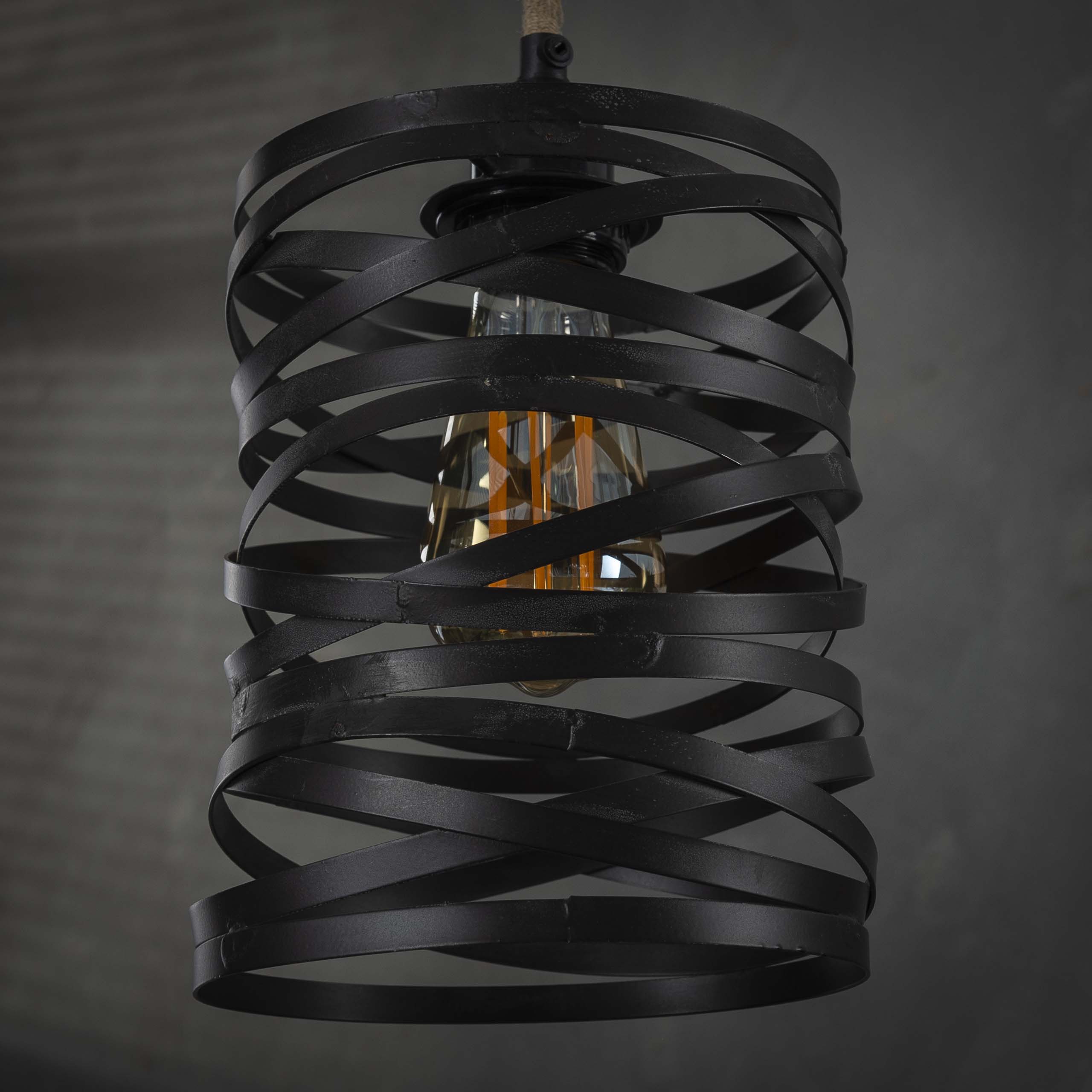 Lampada a sospensione 7L twist wrap XL / Grigio ardesia