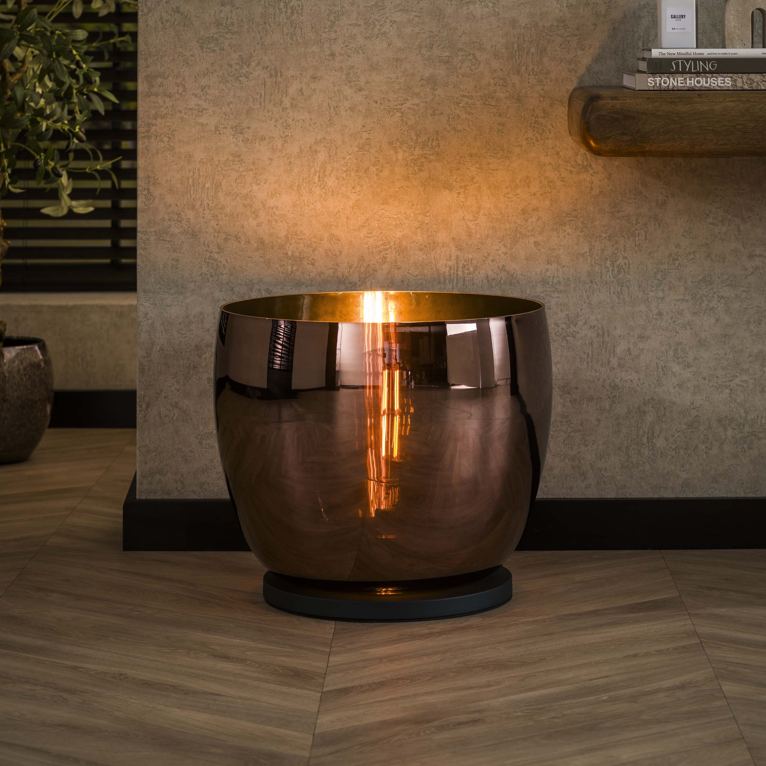 Floor lamp UP XXL 1-light - copper glass