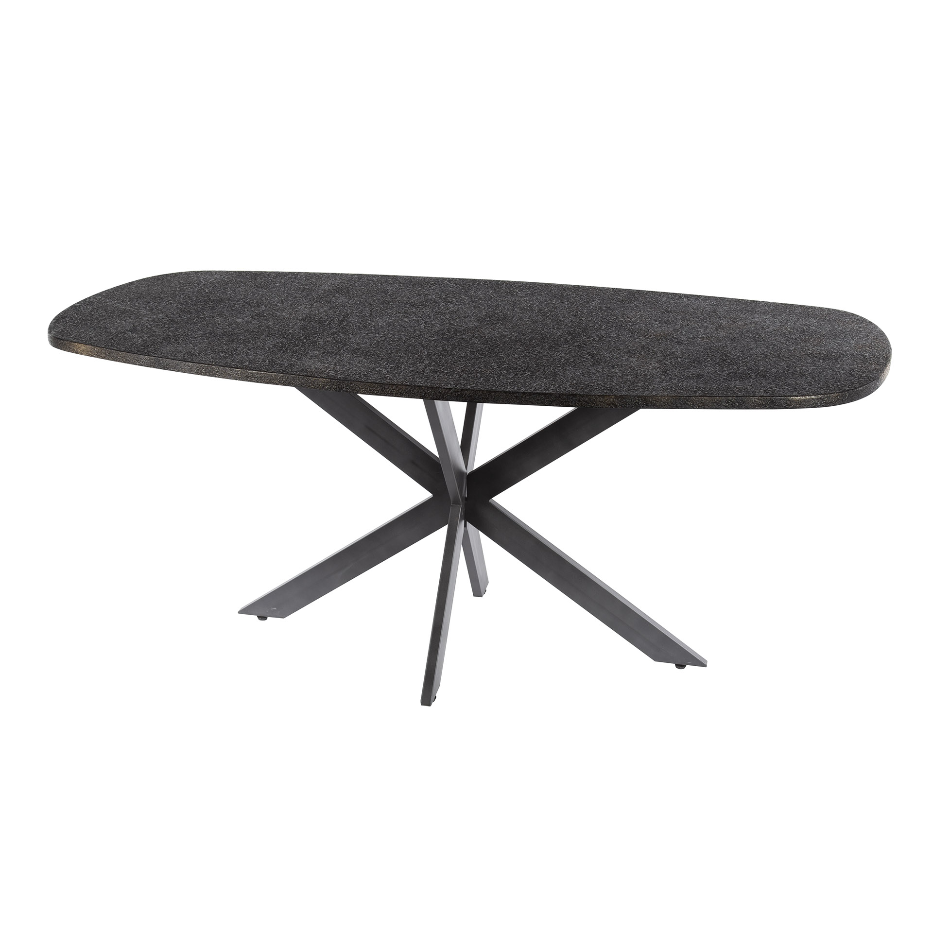 Tavolo da pranzo Metallico Danese ovale 180 cm - Grigio