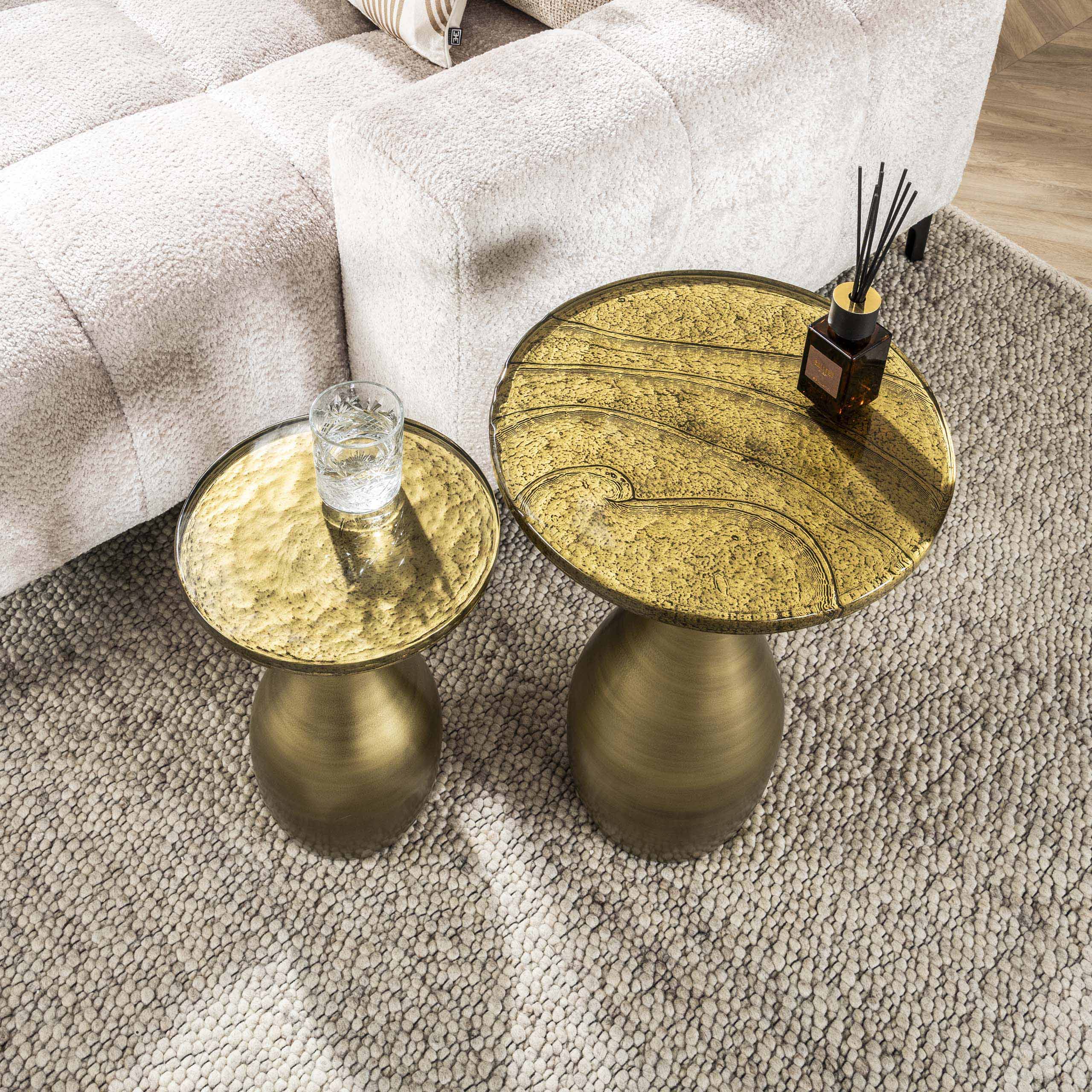 Side table Eclipse Drop M - Antique gold