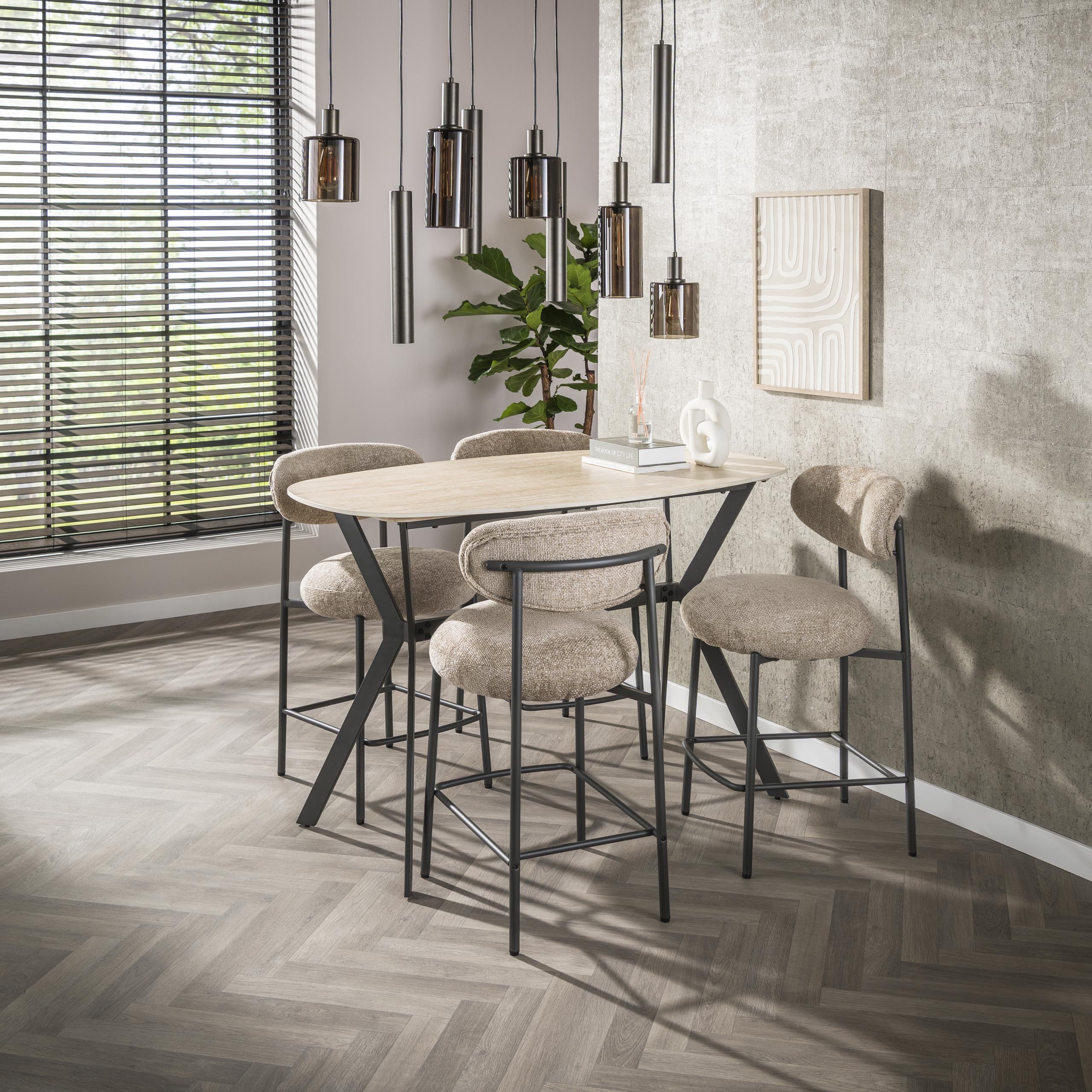 Hanging lamp Sepiora 5+4 lights - Sienna brown