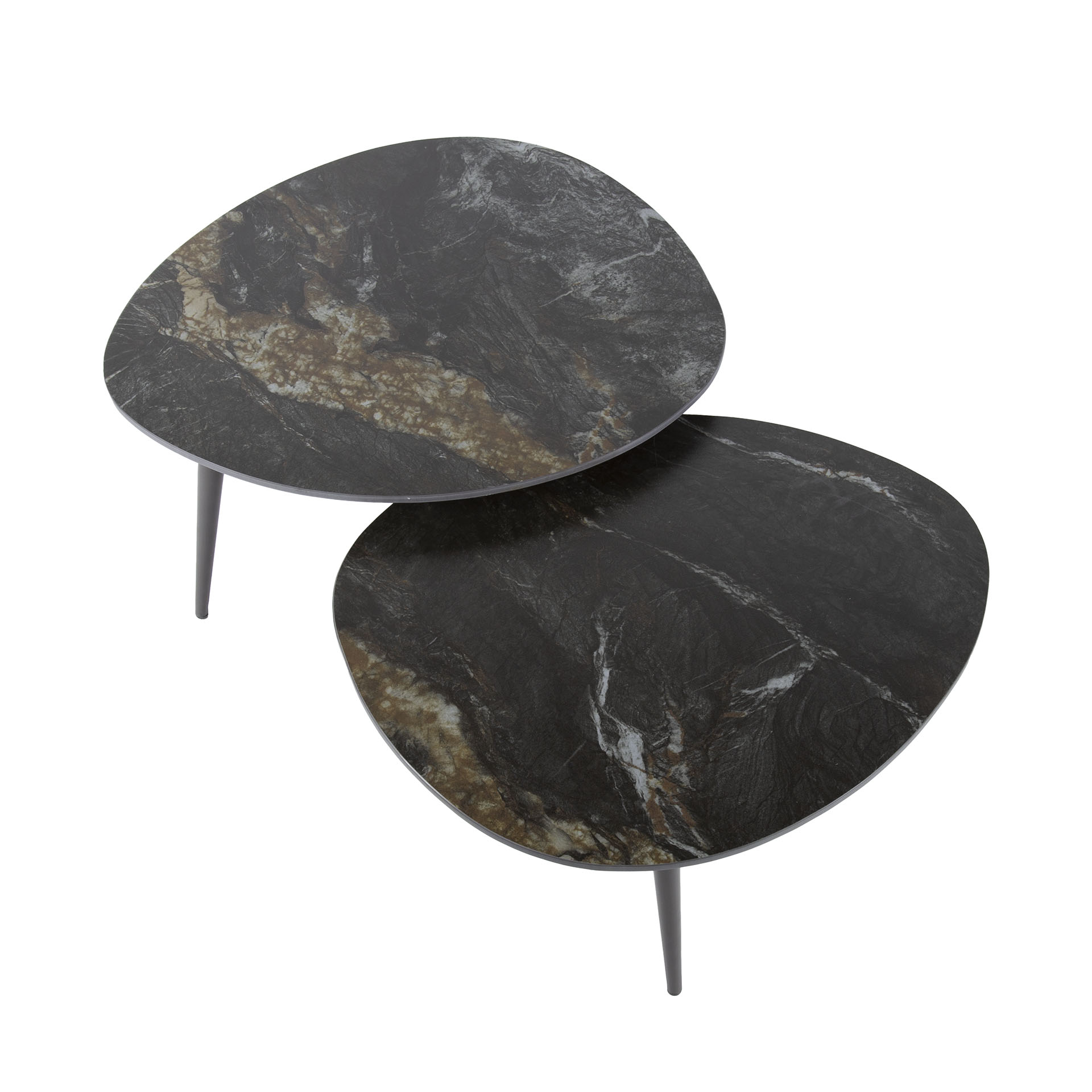 Tavolino Fossil Organic - set di 2 - Ceramica