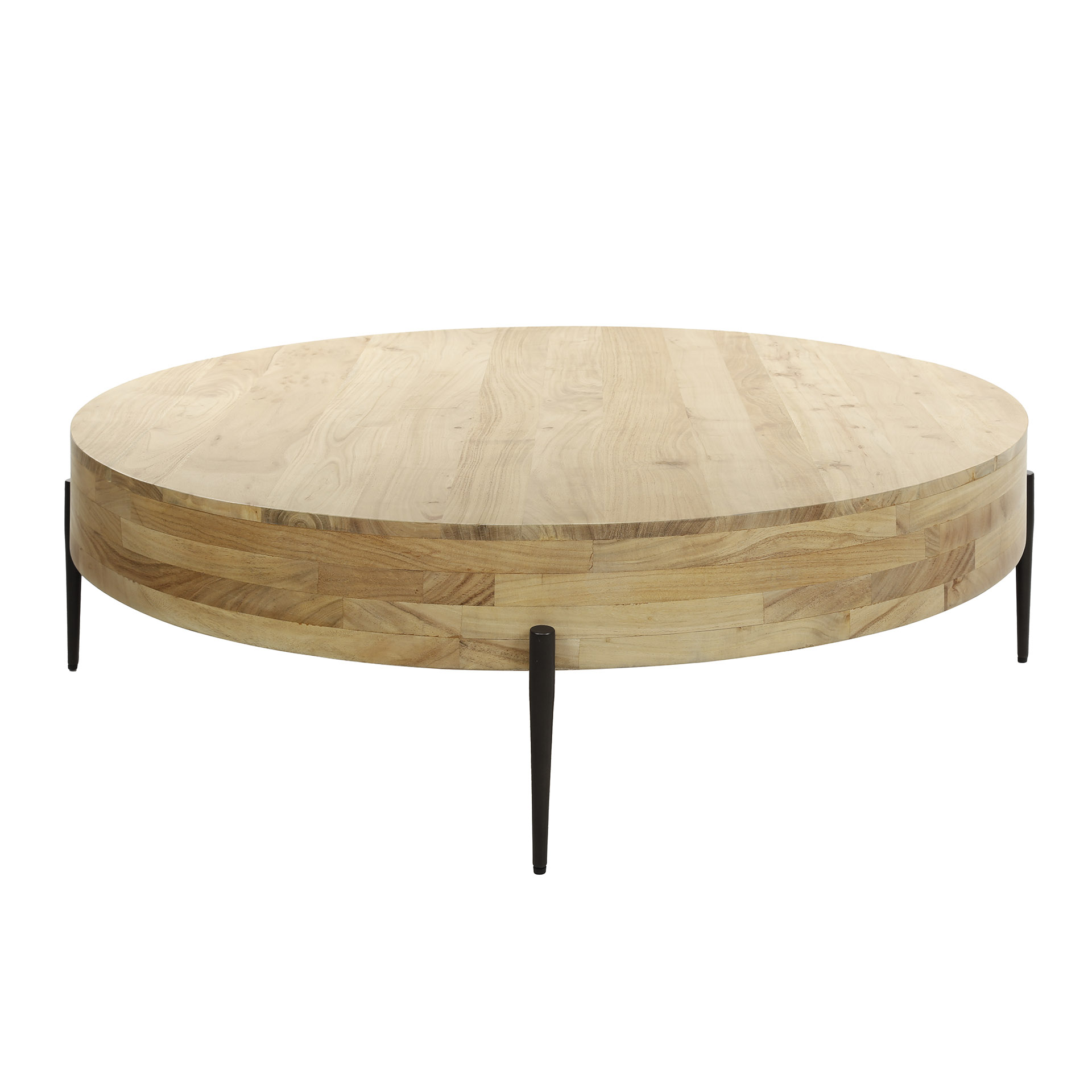 Tavolino Bulky Wood Ø120 - Acacia massiccia