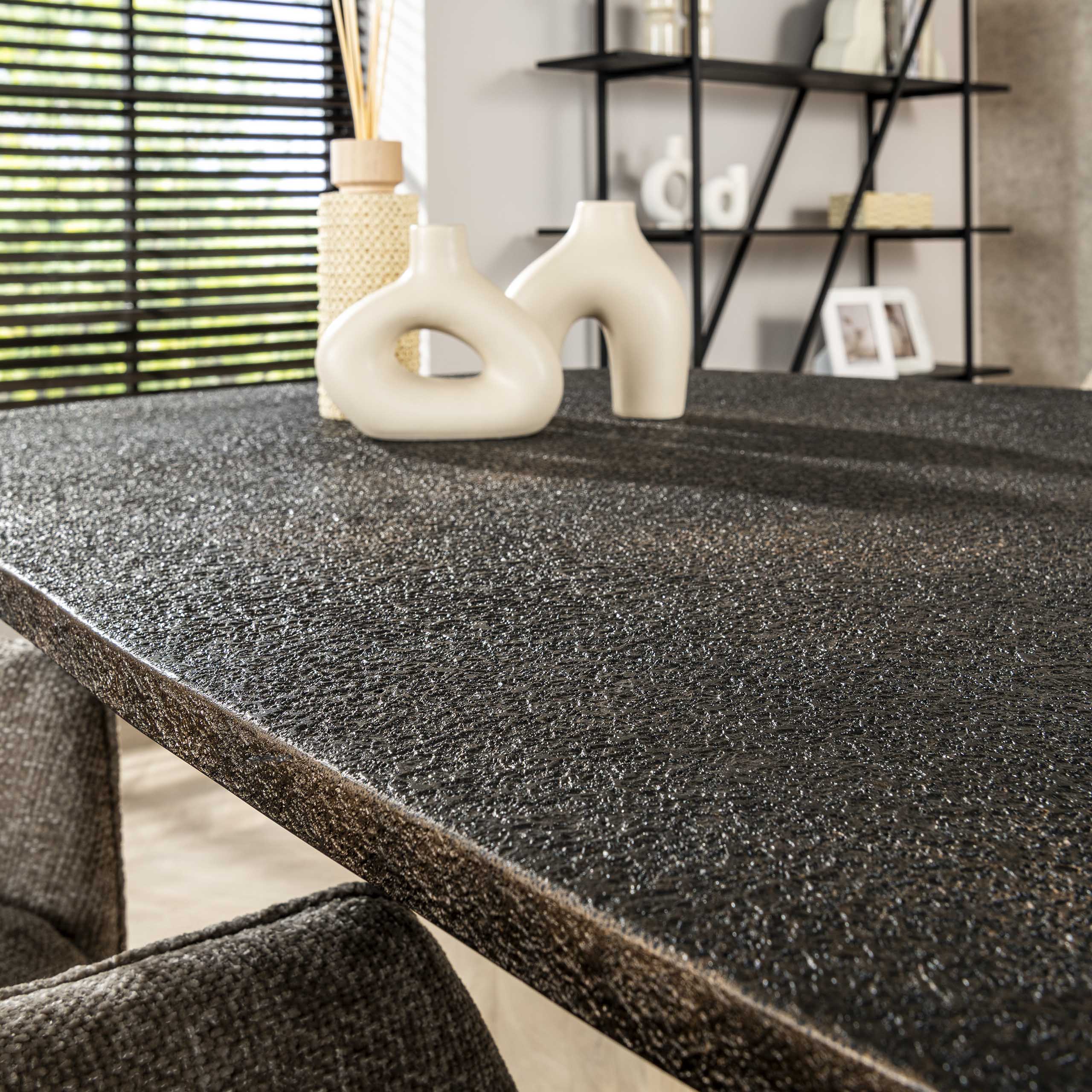 Tavolo da pranzo Metallico Danese ovale 215 cm - Grigio