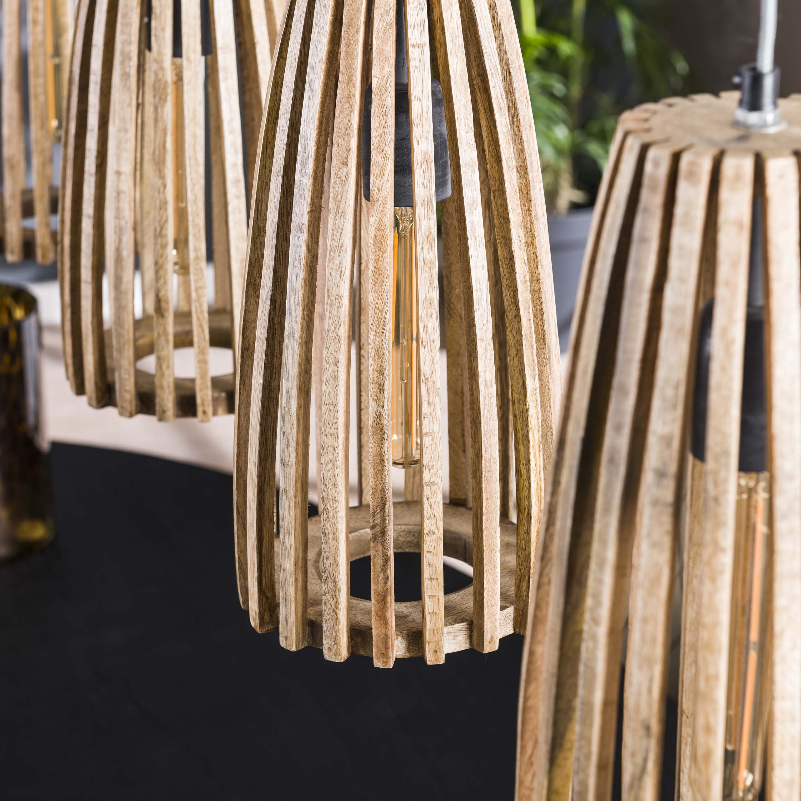 Hanging lamp 4L launch / Solid mango natural