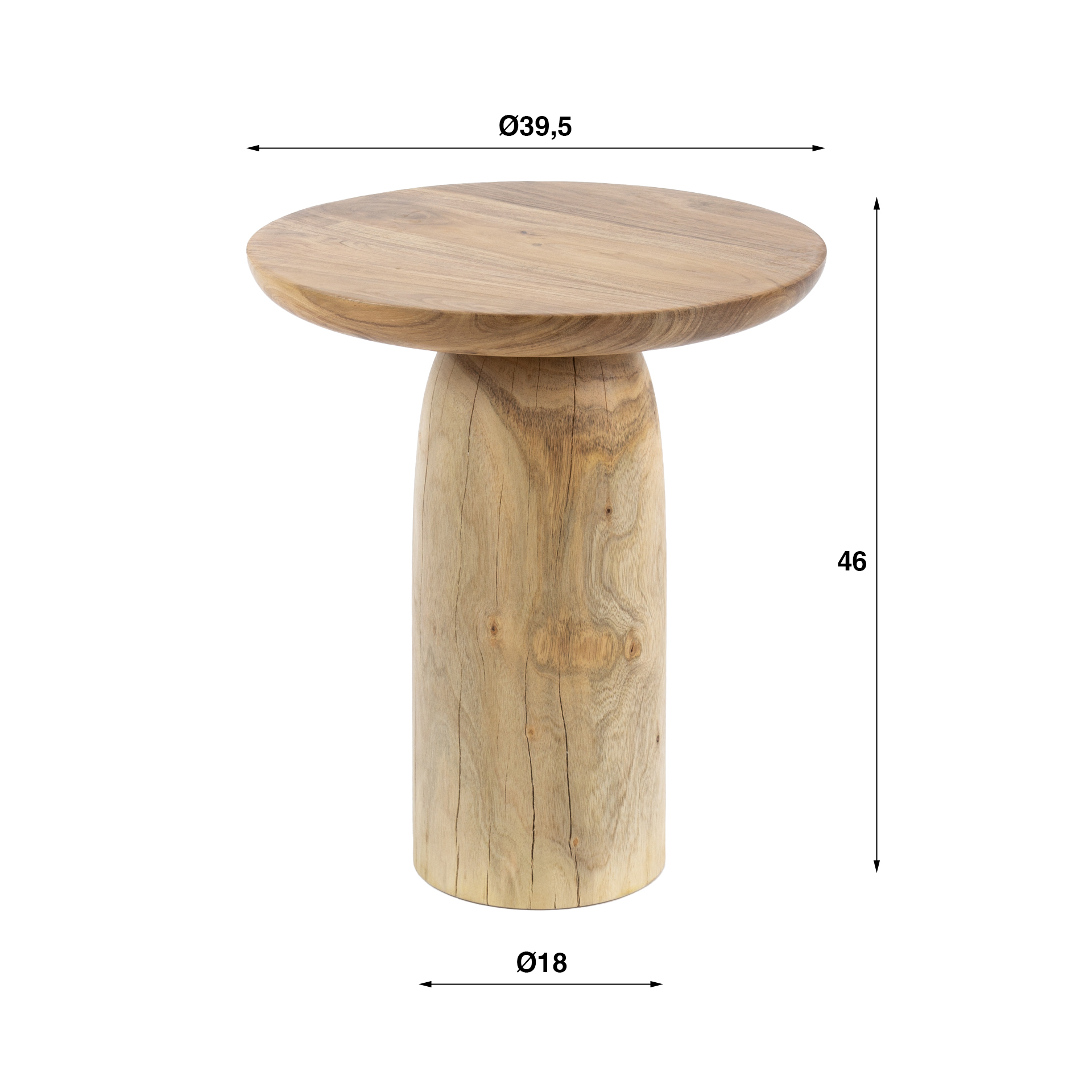Side table River Solid 45 cm - Solid acacia