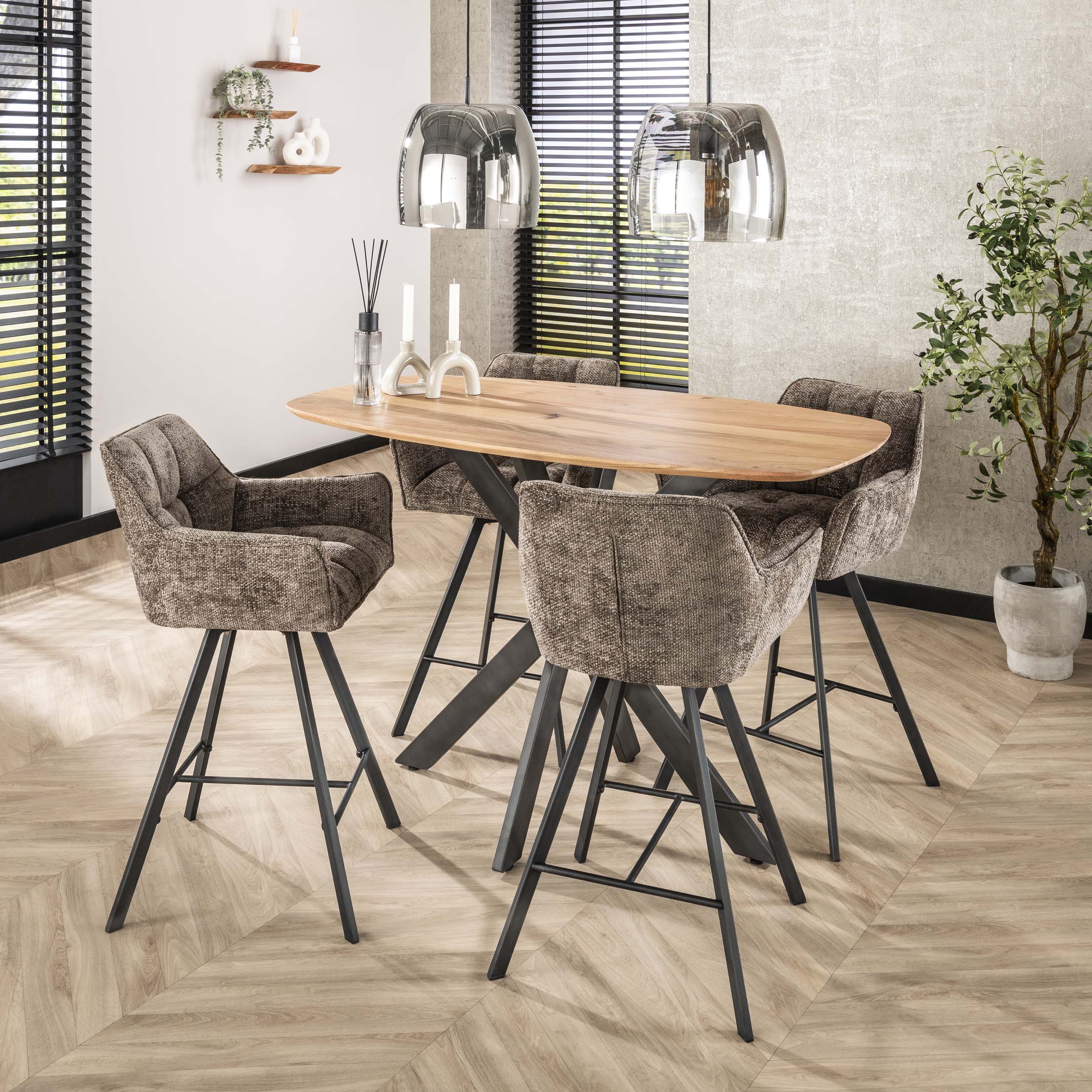 Bar chair Raster rotatable - packed per 2 - Hoven taupe