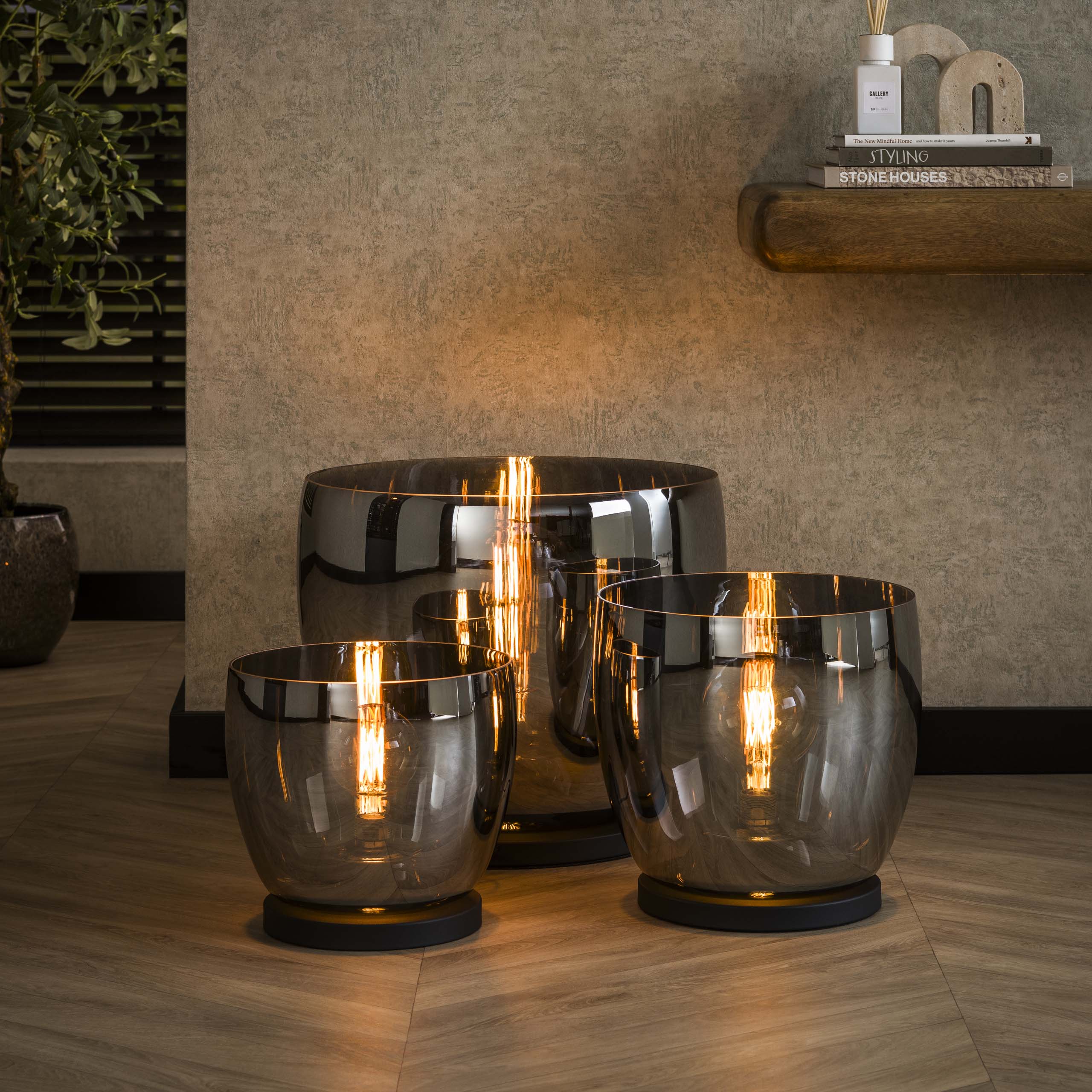 Floor lamp UP XL 1-light - Smoke gray glass