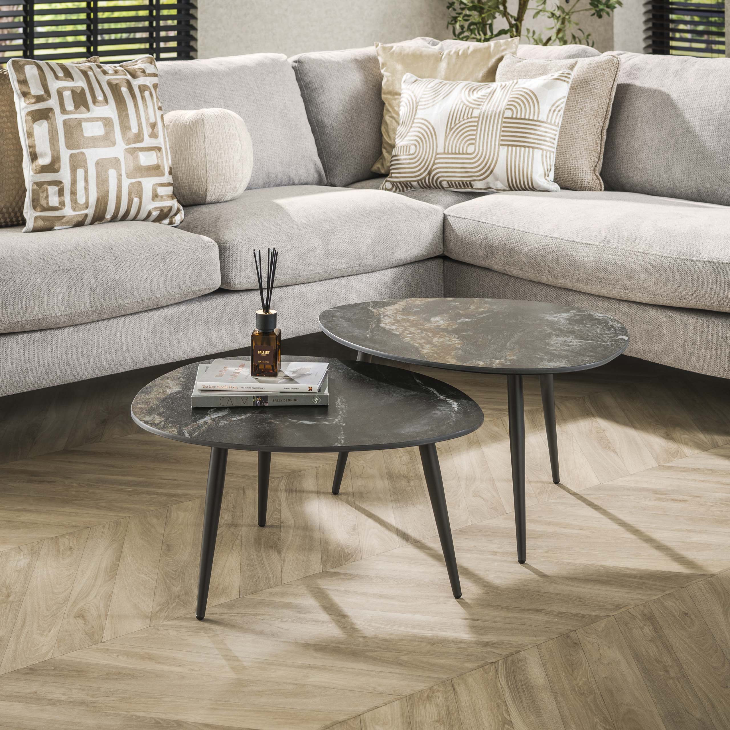 Tavolino Fossil Organic - set di 2 - Ceramica