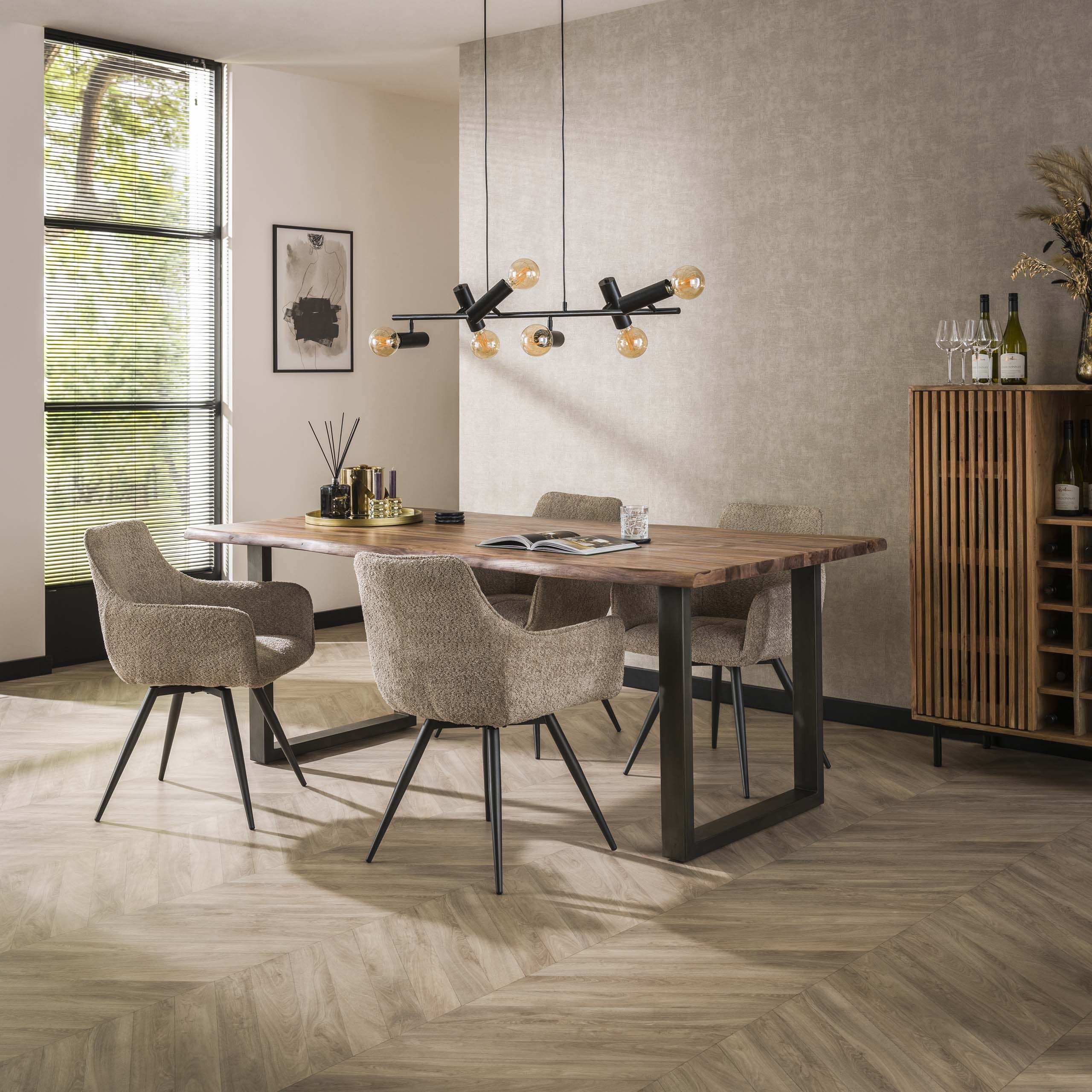 Armchair boucle rotatable. VPE2 / Boucle sand color