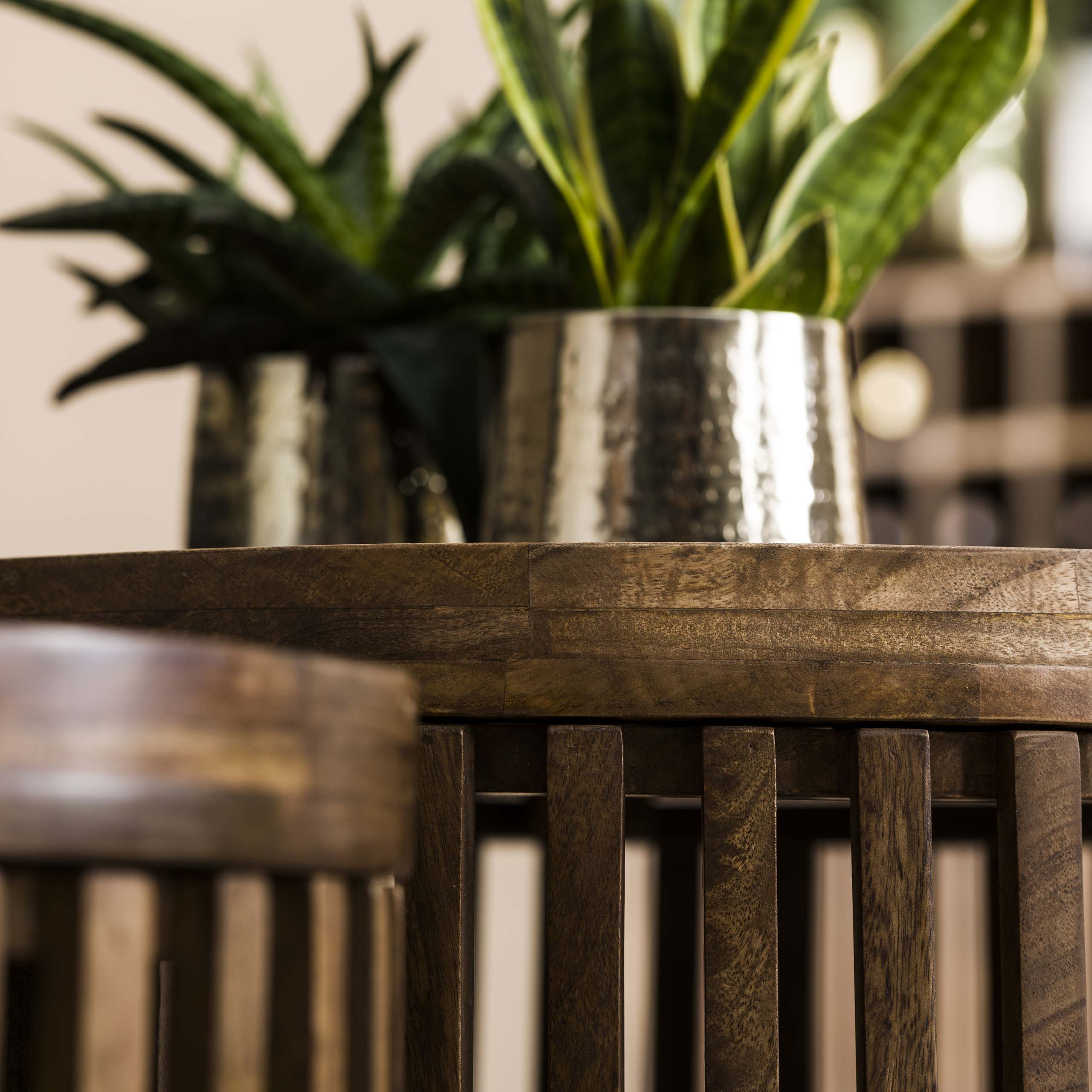 Set tavolino tweak Ø65/Ø50 / Color sabbia mango massiccio