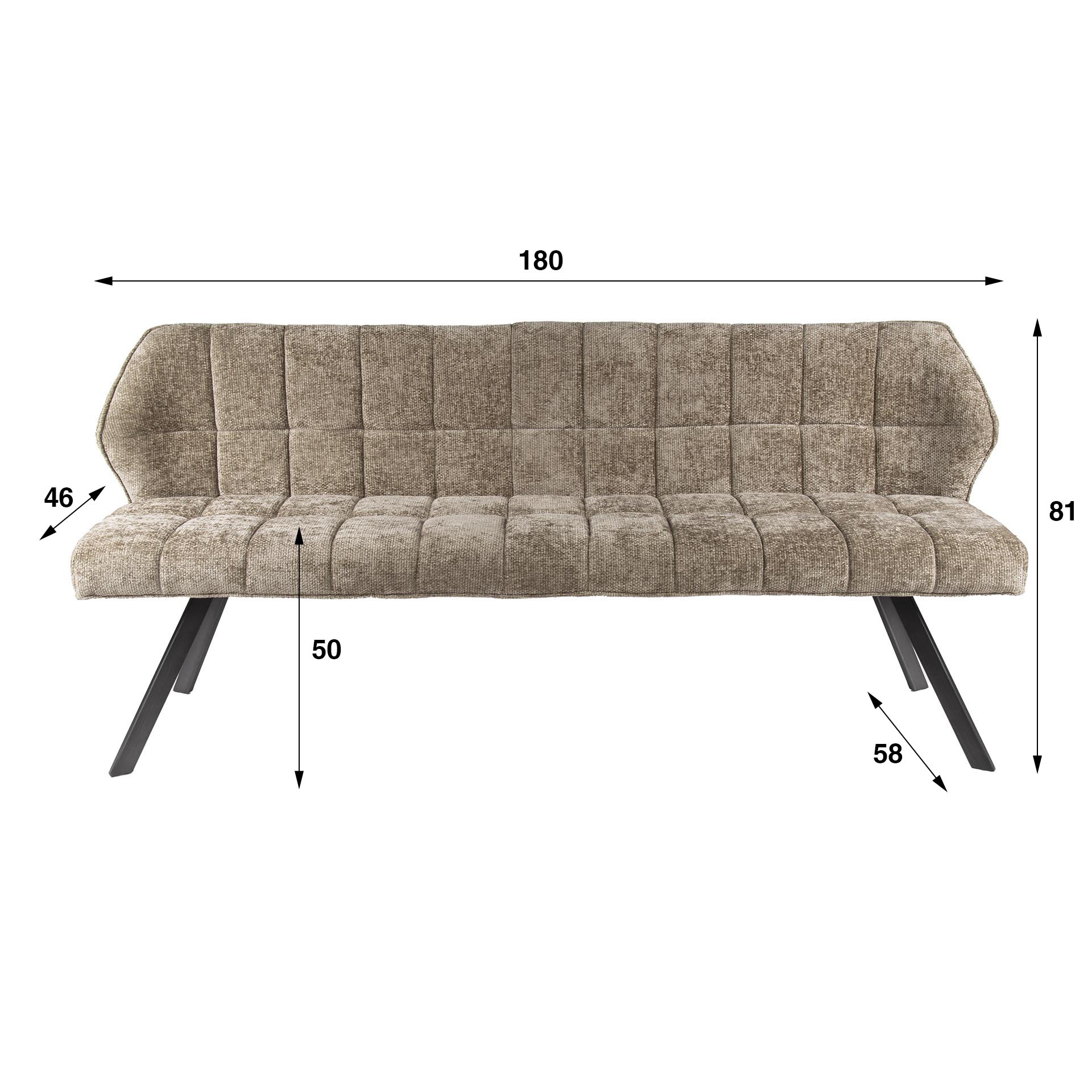 Dining room sofa Raster - Hoven champagne