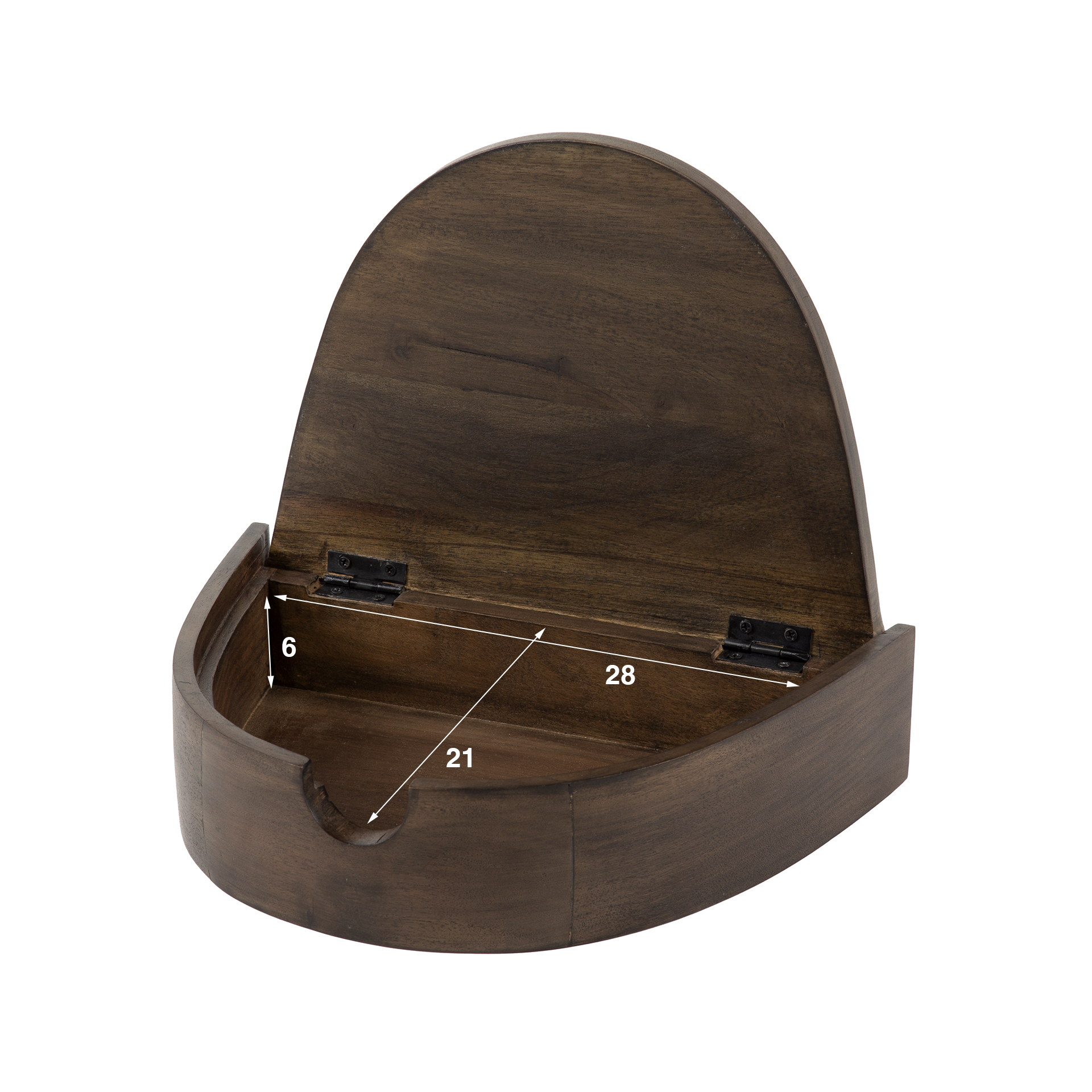 Bedside table Cove floating 1 drawer - set of 2 - acacia glaze