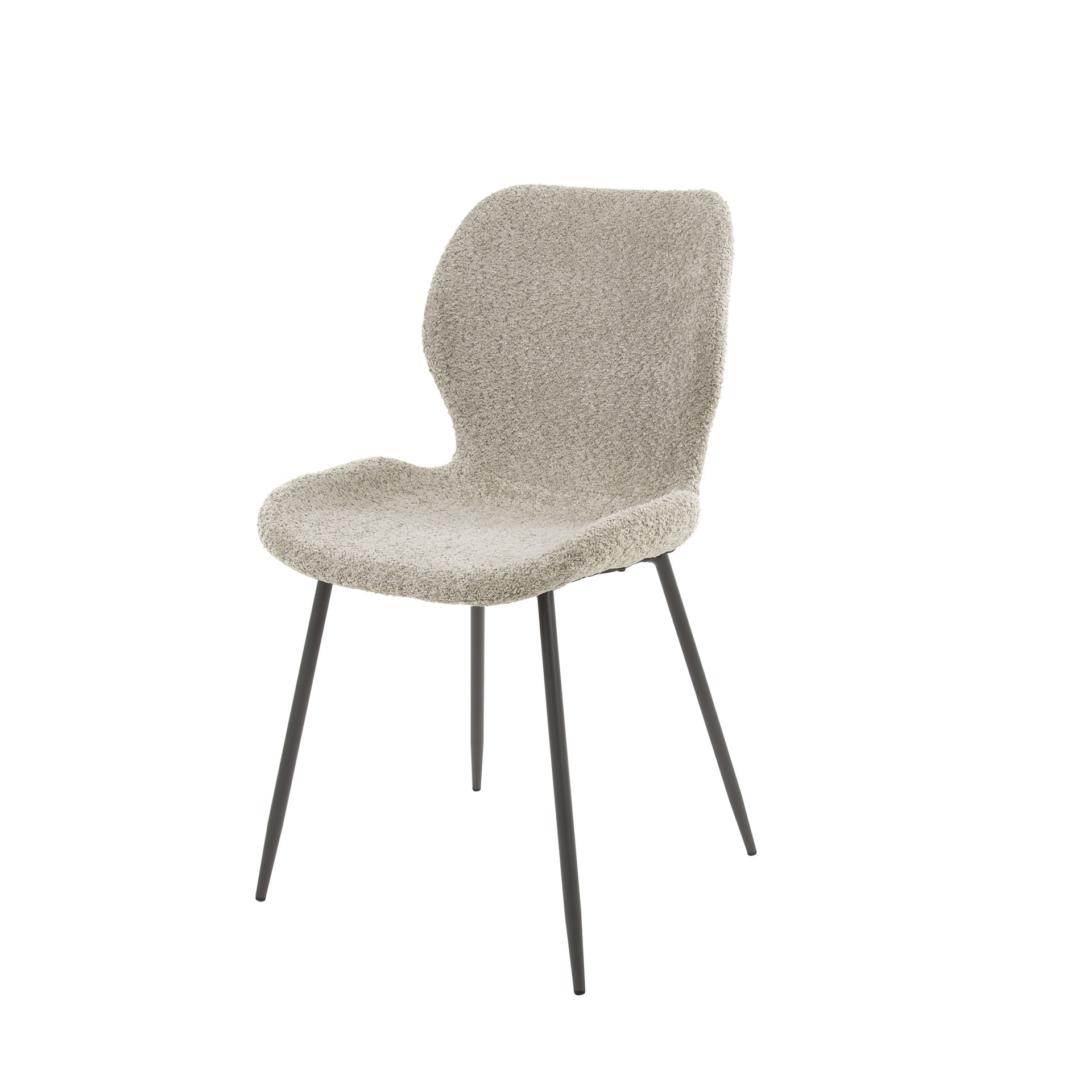 Sedia in tubo tondo. VPE4 / Colore sabbia Boucle