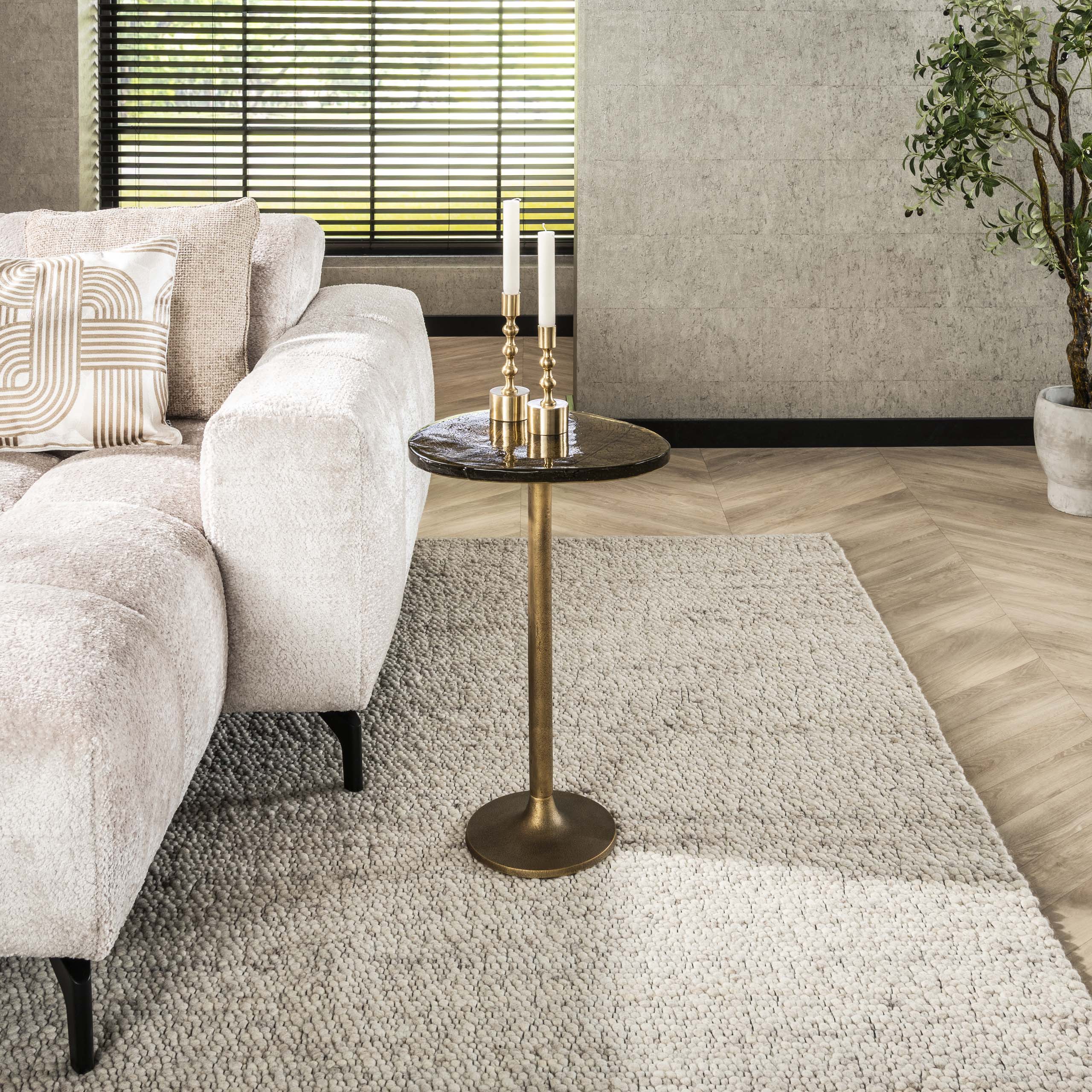 Side table Eclipse high - Antique gold