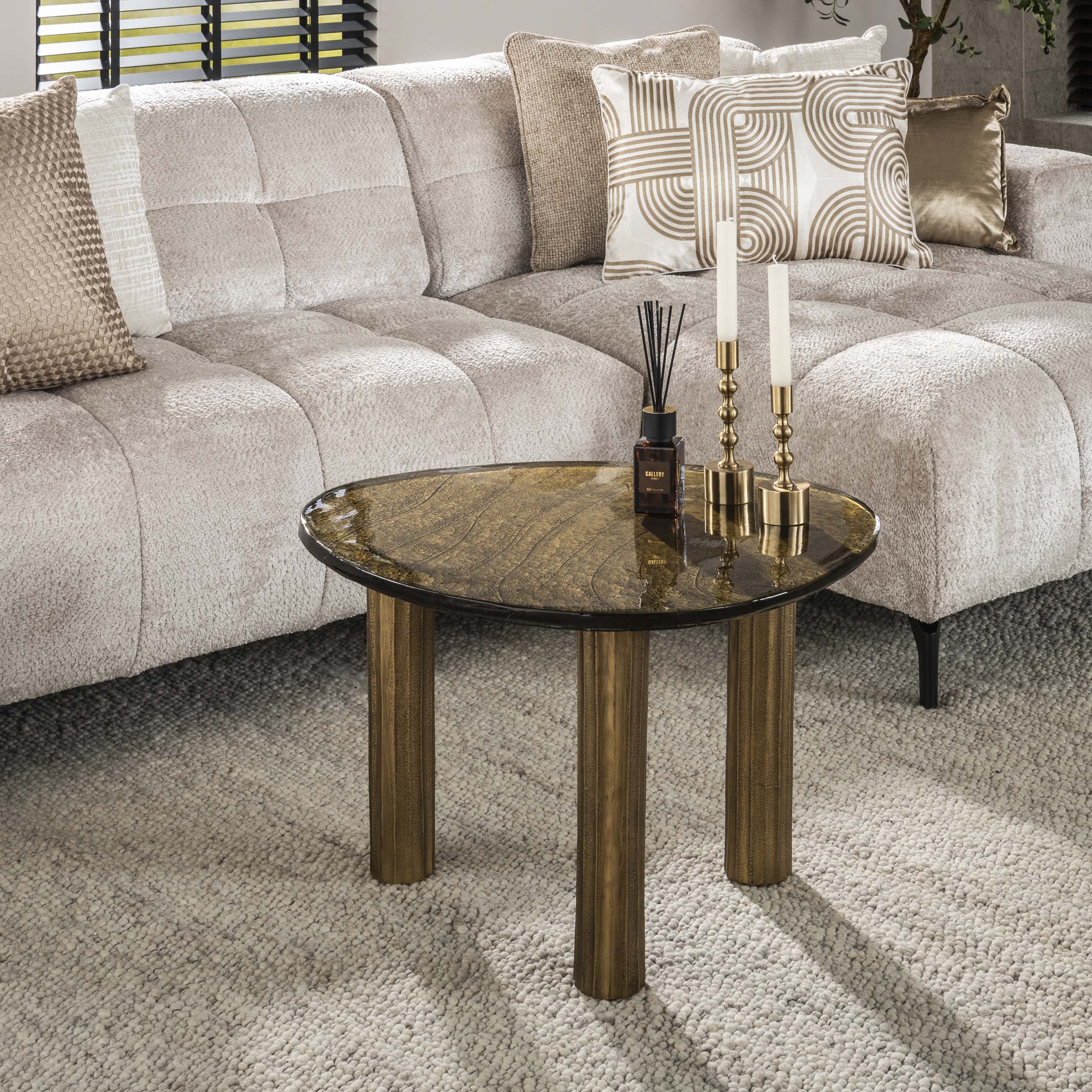 Tavolino Eclipse L - Oro antico