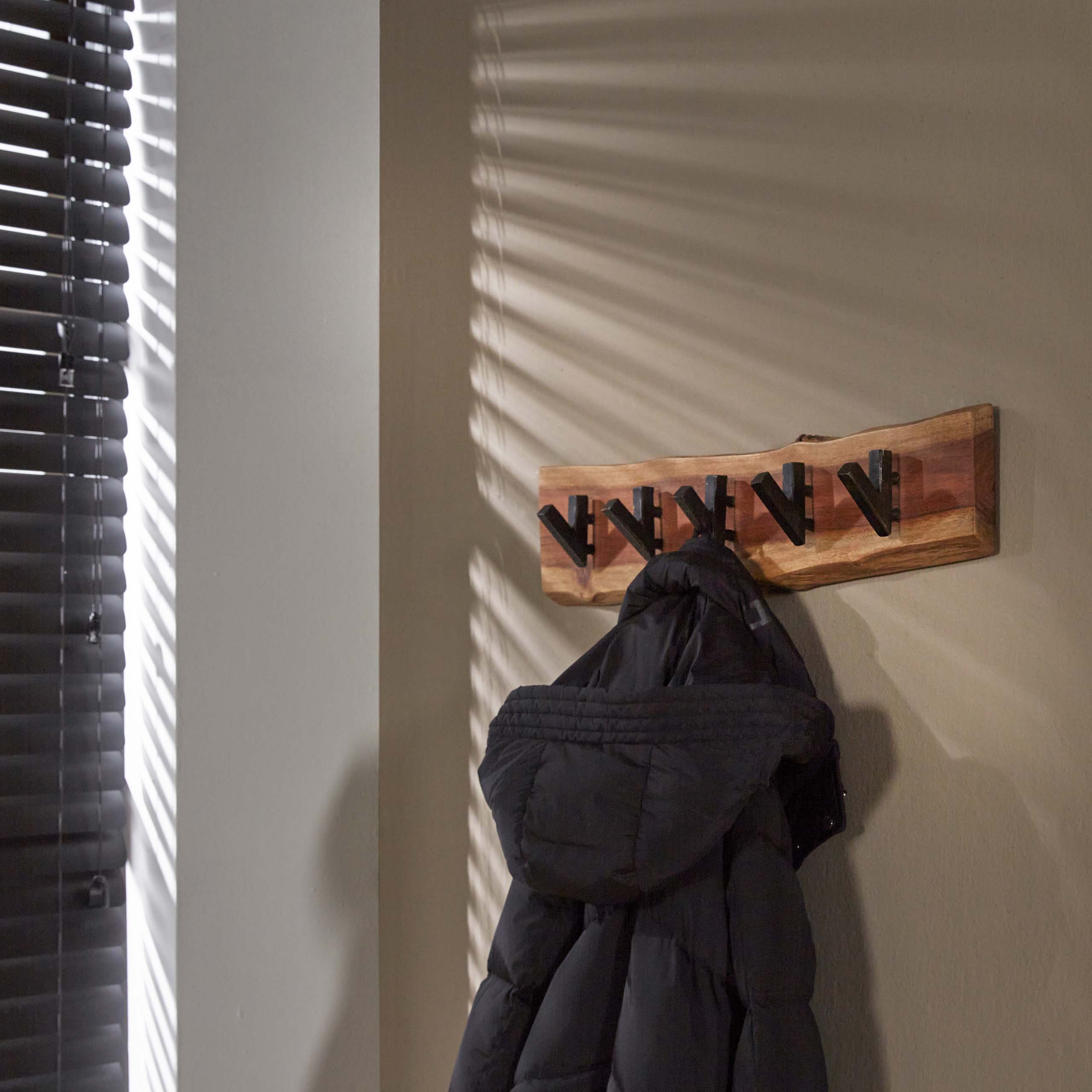 Appendiabiti Corto in Legno 5 ganci