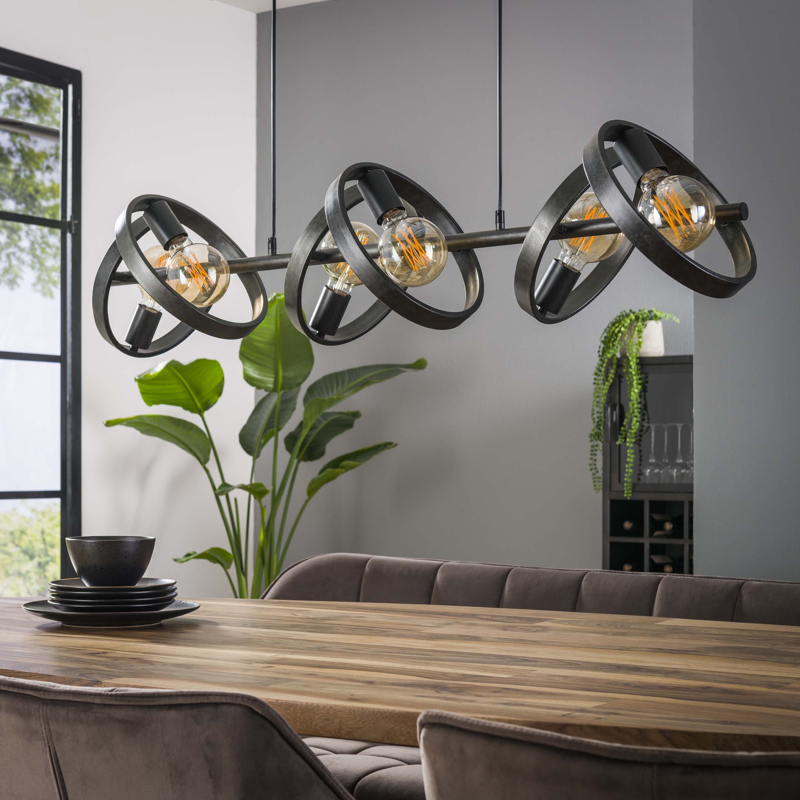 Lampada a sospensione al passaggio del mouse 6L / Carbone