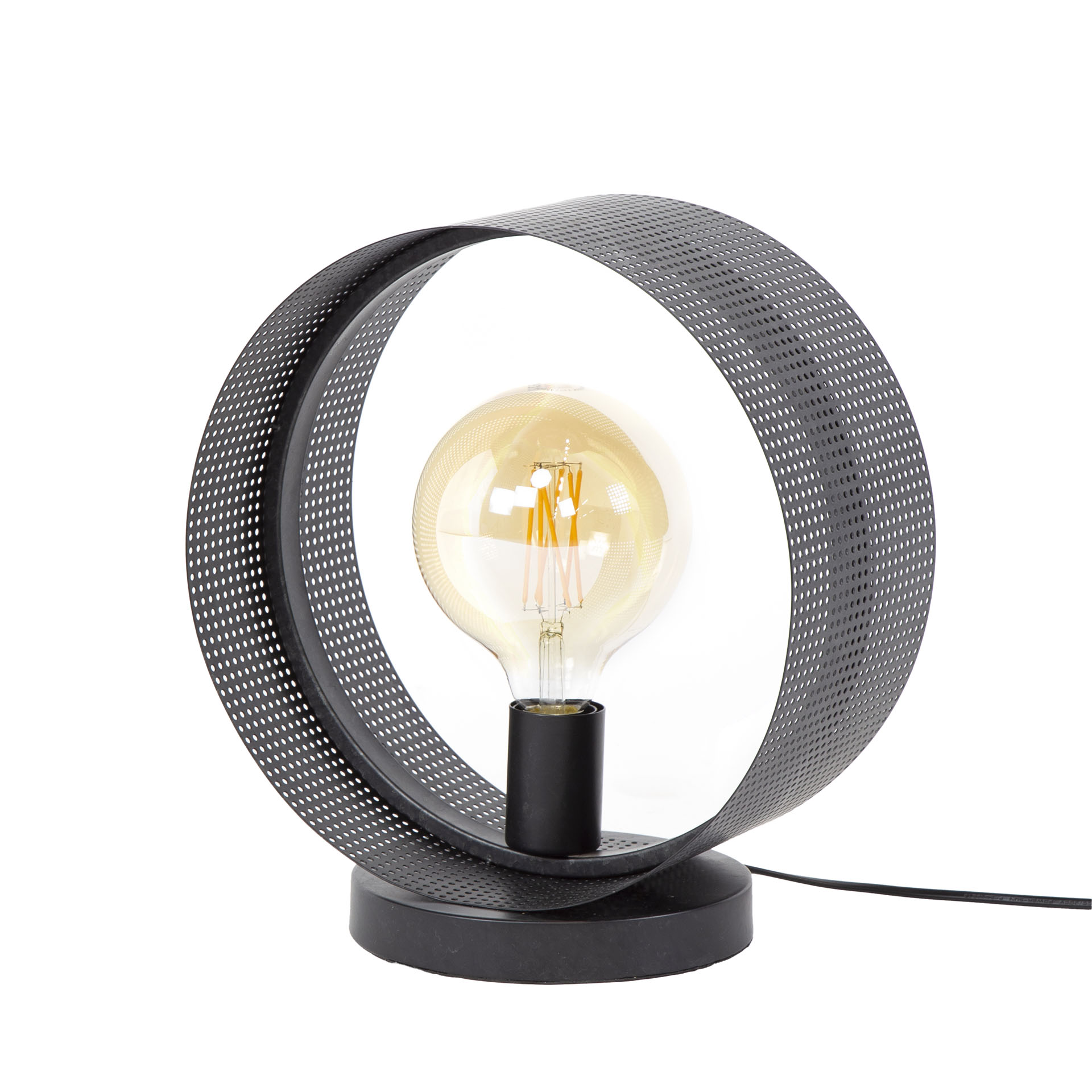 Table lamp Ring Mesh 1-light - Charcoal