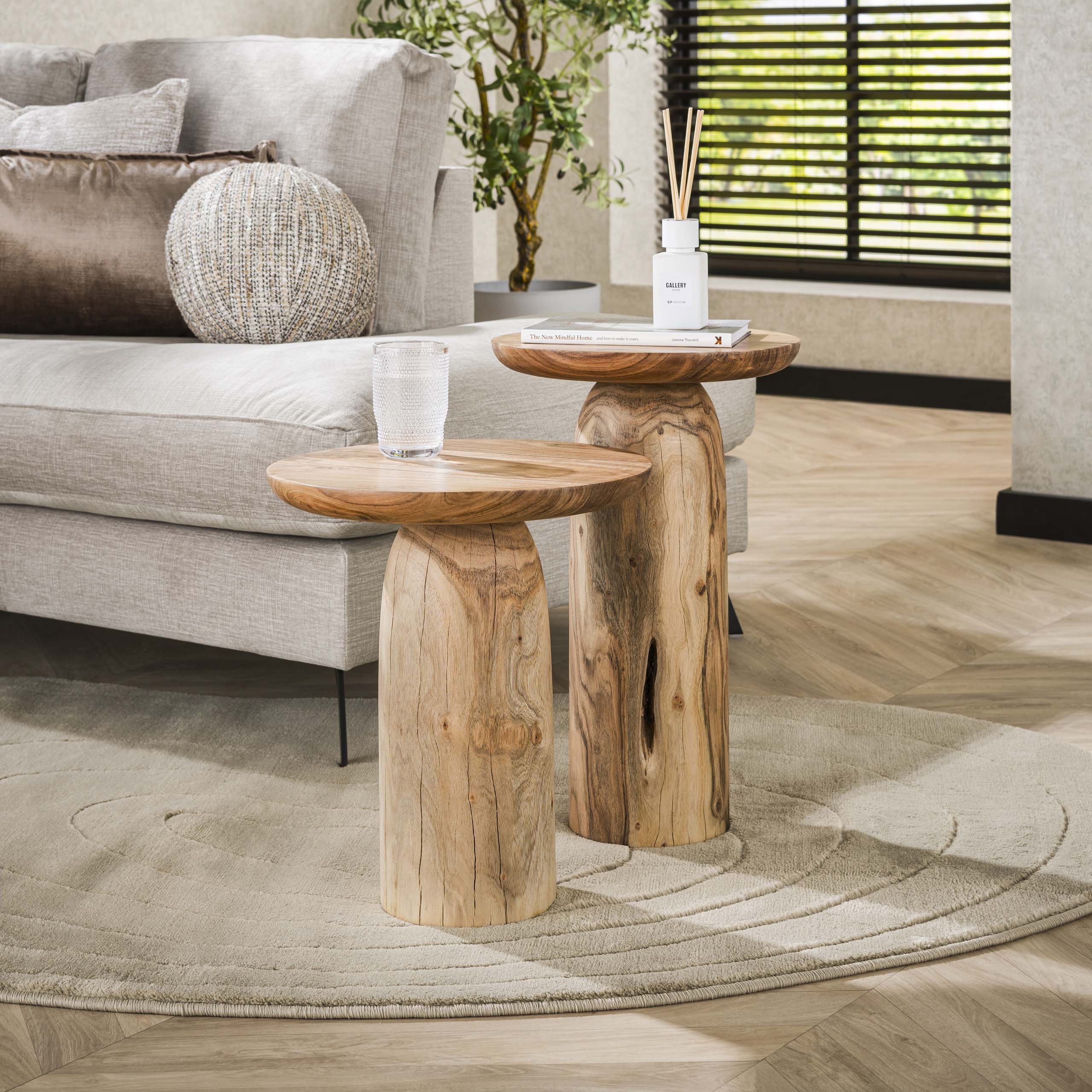 Side table River Solid 55 cm - Solid acacia