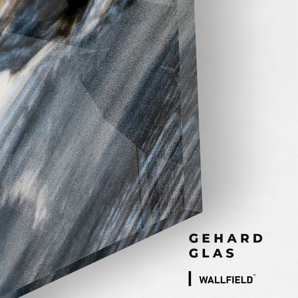 Black,  White & Gold Abstract – Glass