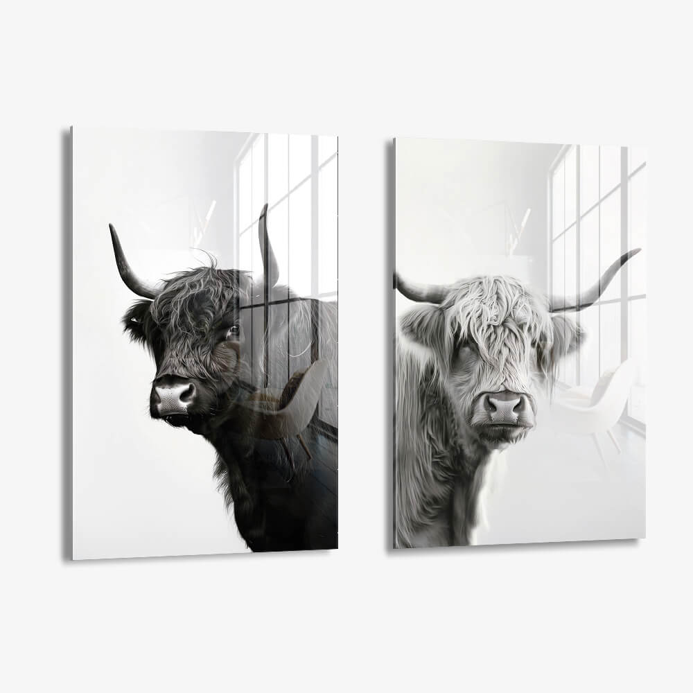Bundle: "B&W Muscox" (2x) – Glass