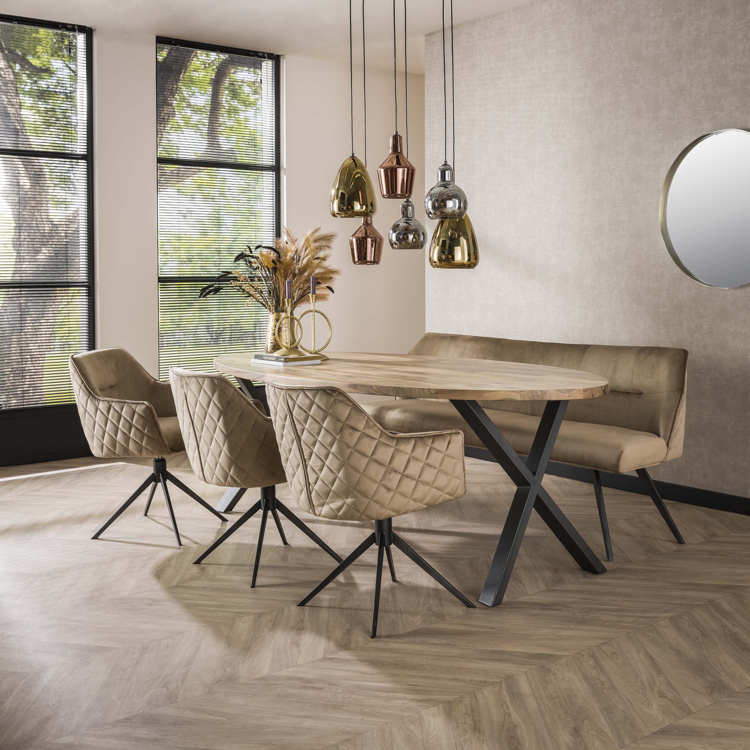 Armchair pull rotatable. VPE2 / Champagne velvet