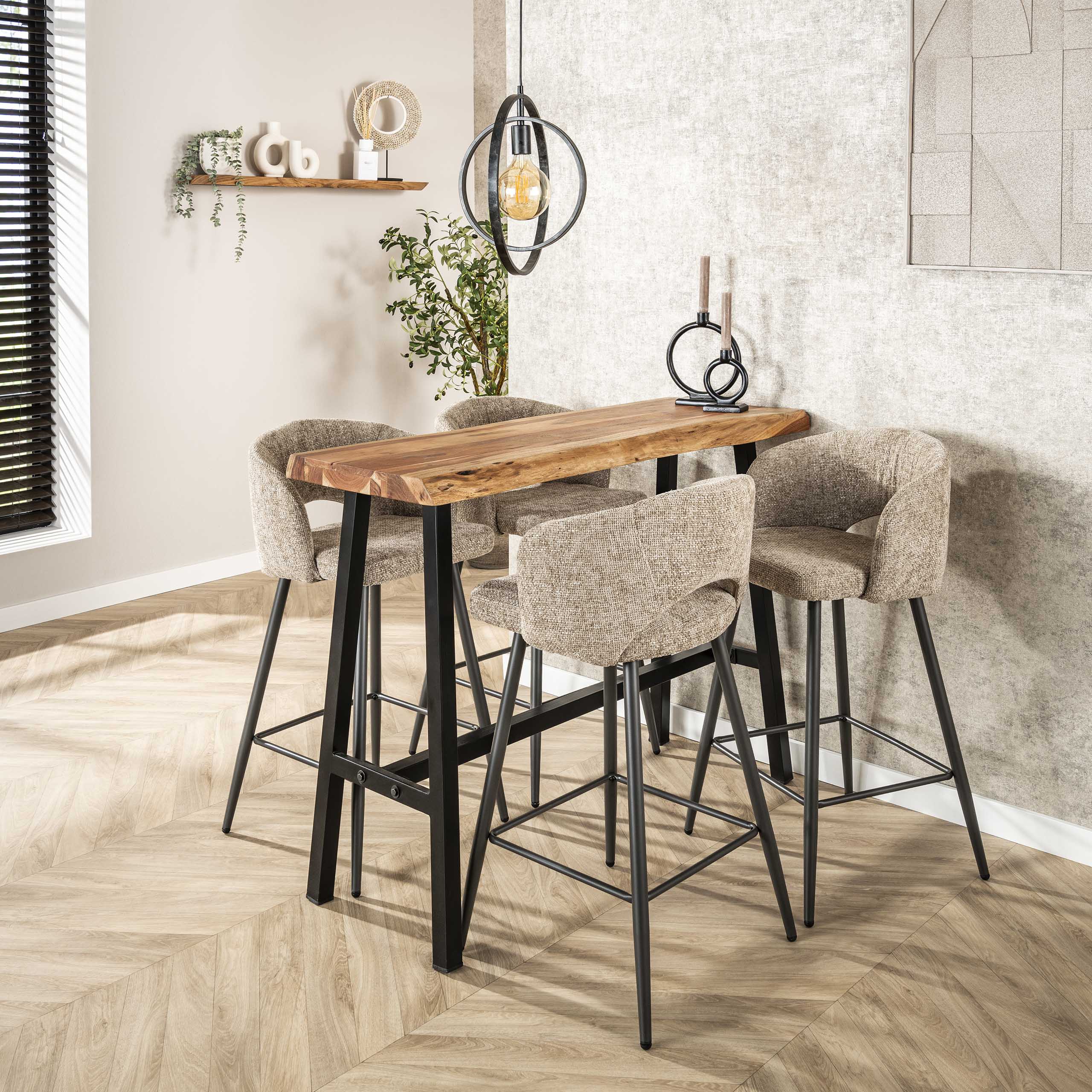 Bar table Live Edge 125 cm - Solid acacia