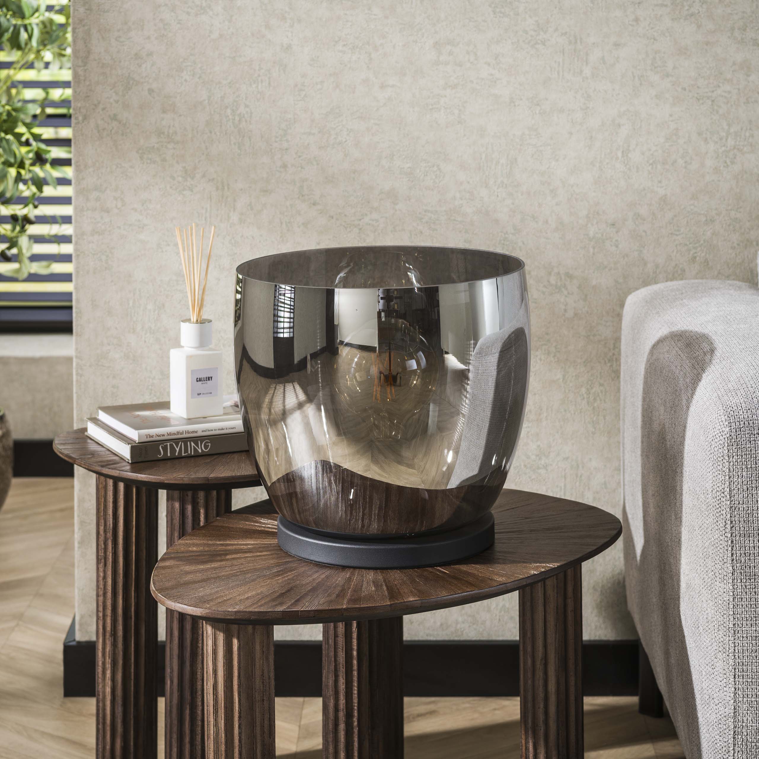 Floor lamp UP XL 1-light - Smoke gray glass