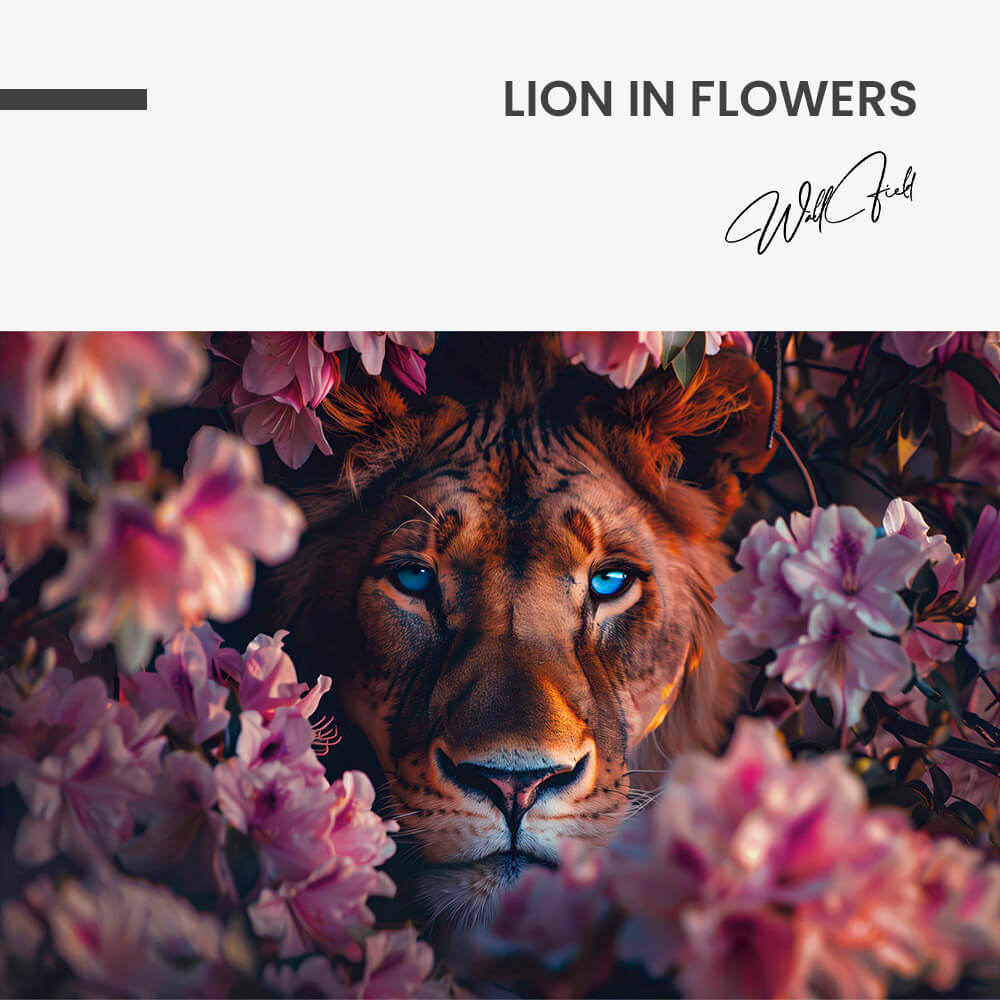 Lion in Flowers II – Vetro