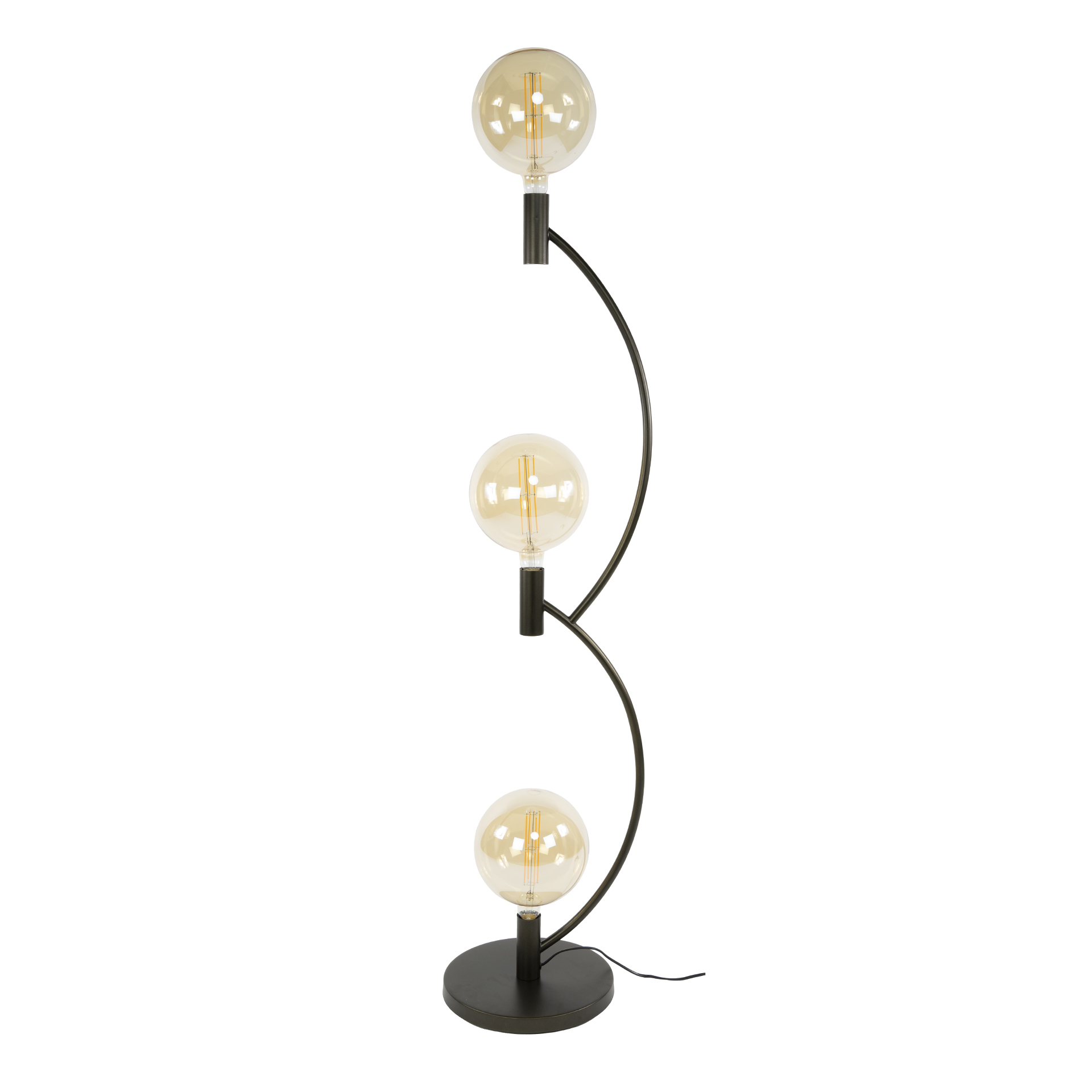 Floor lamp Arcus 3-light Sienna brown