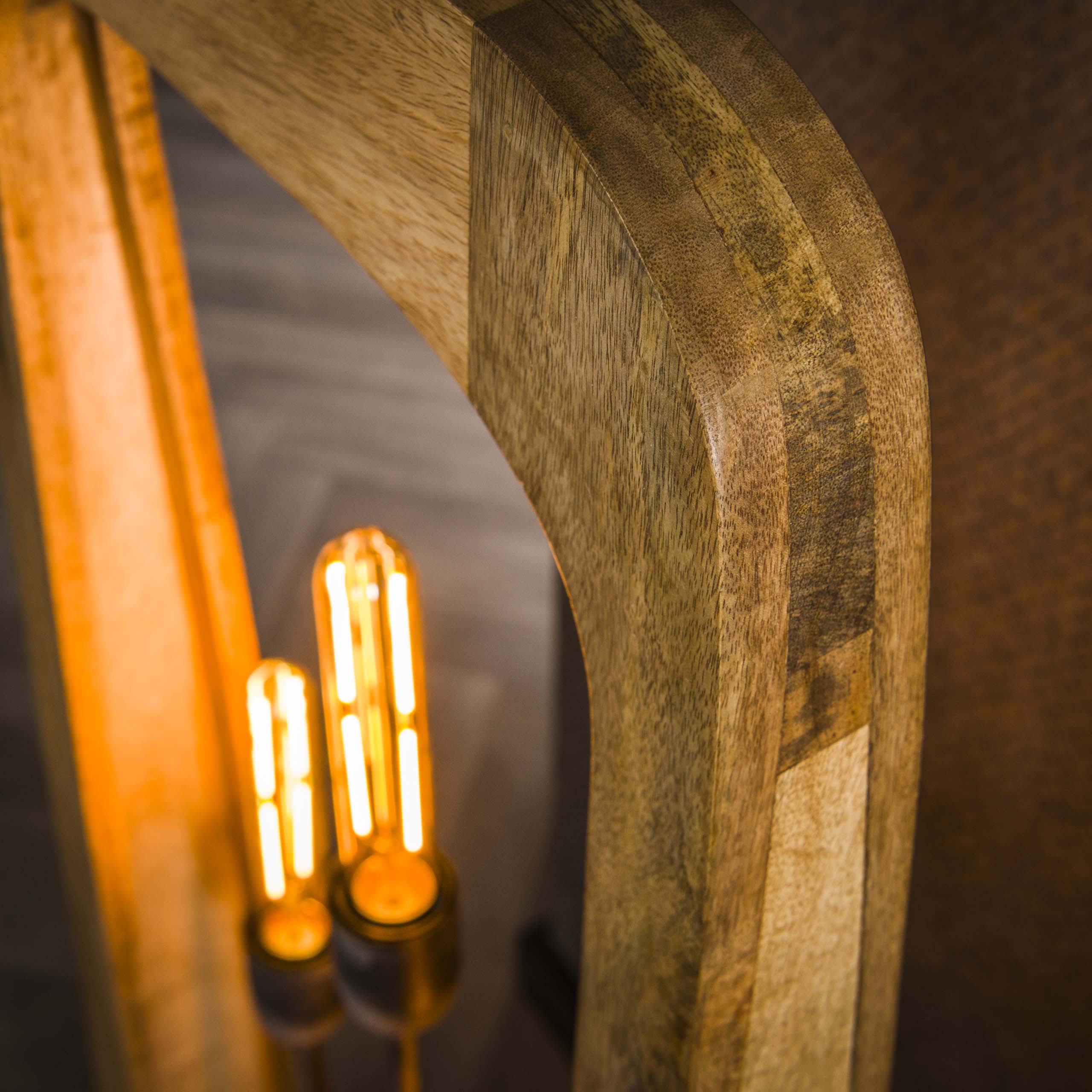 Lampada da terra 3L Bray / Mango massiccio naturale