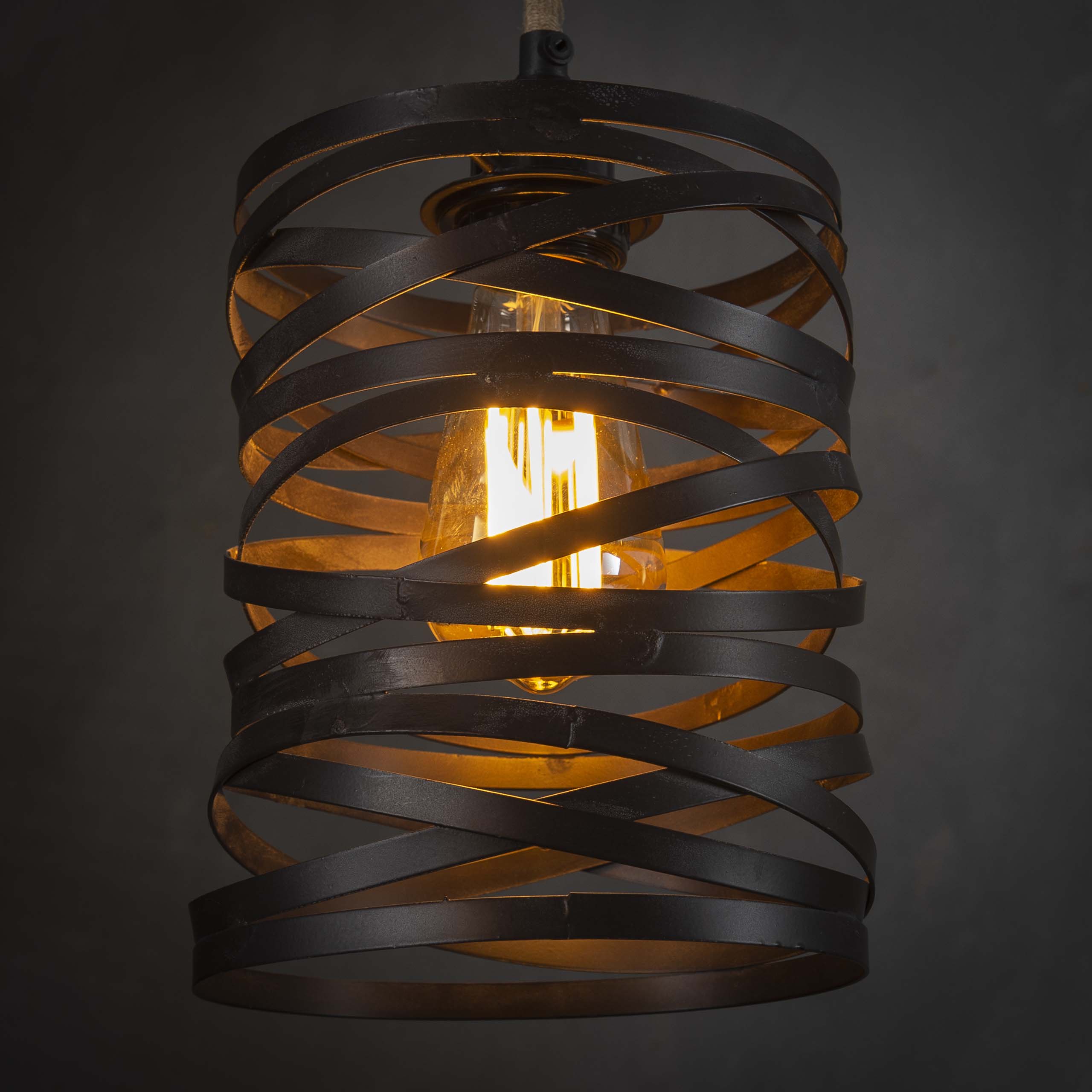Lampada a sospensione 7L twist wrap XL / Grigio ardesia