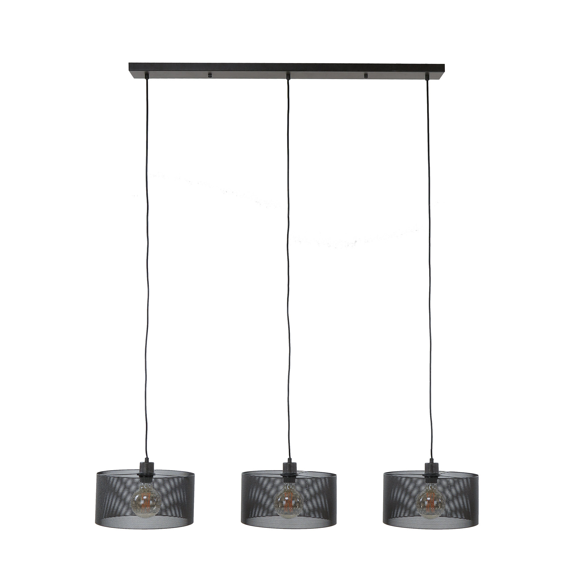 Hanging lamp 3L mesh round / Artic black