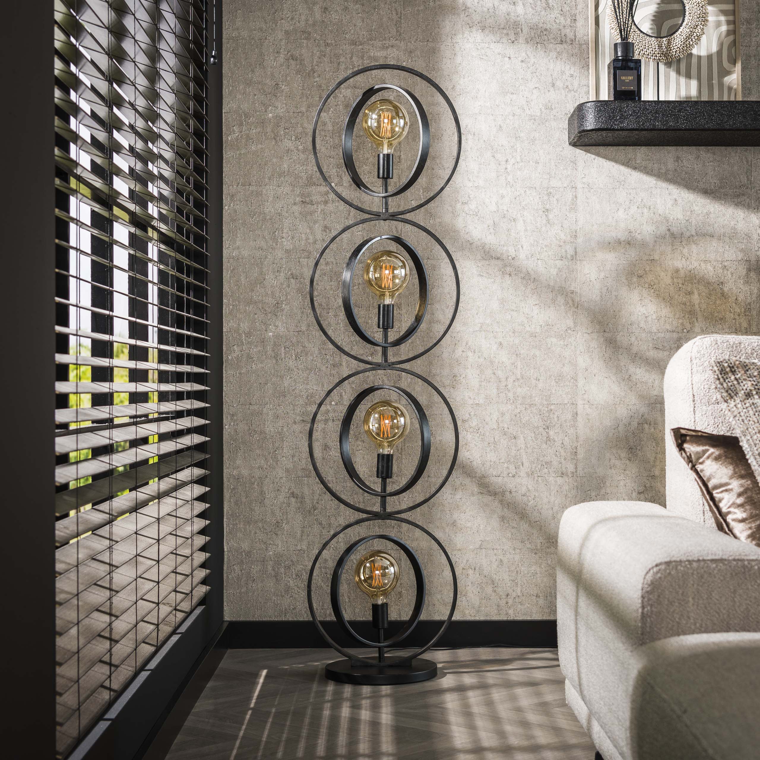 Lampada da terra Turn Around 4 luci - Antracite