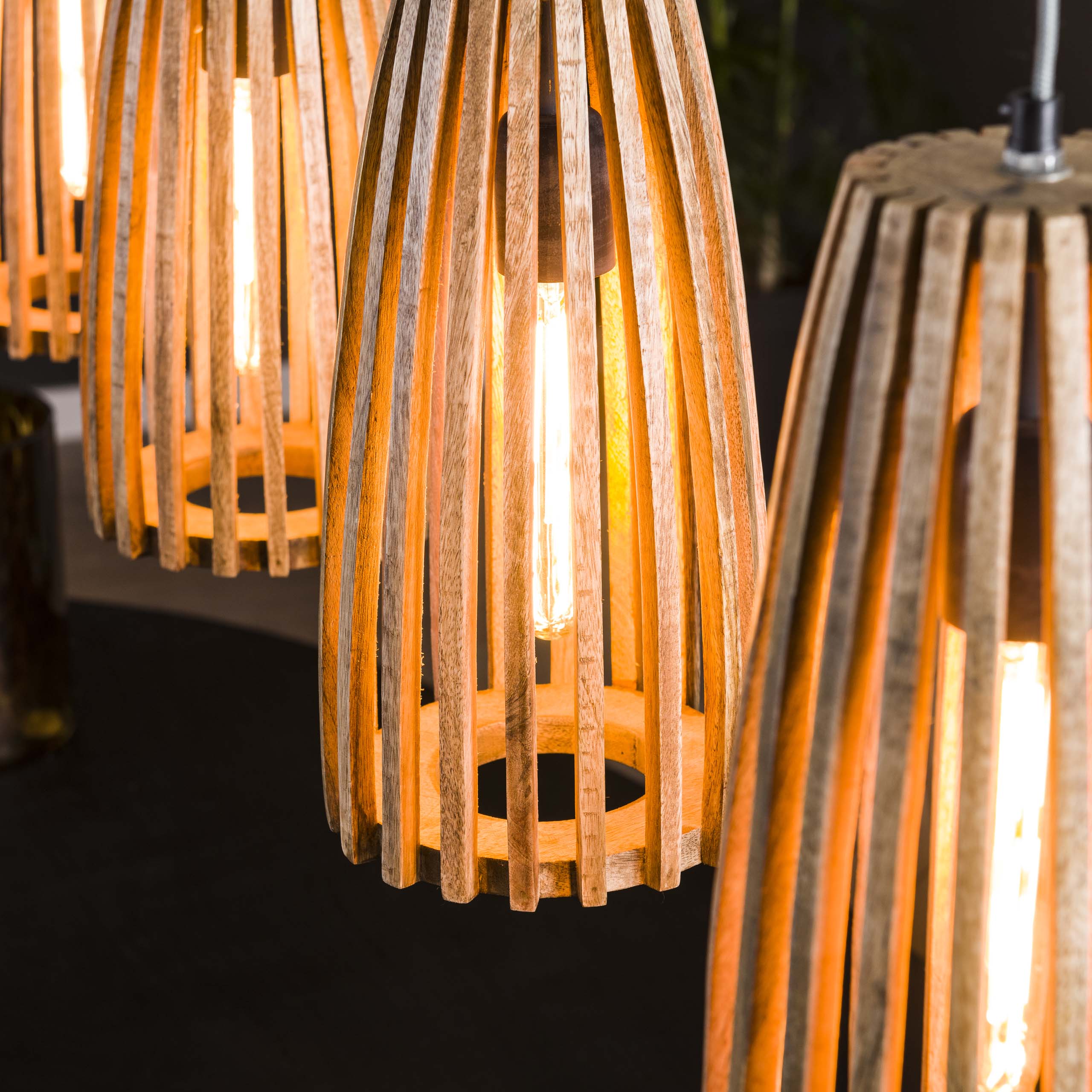 Hanging lamp 4L launch / Solid mango natural