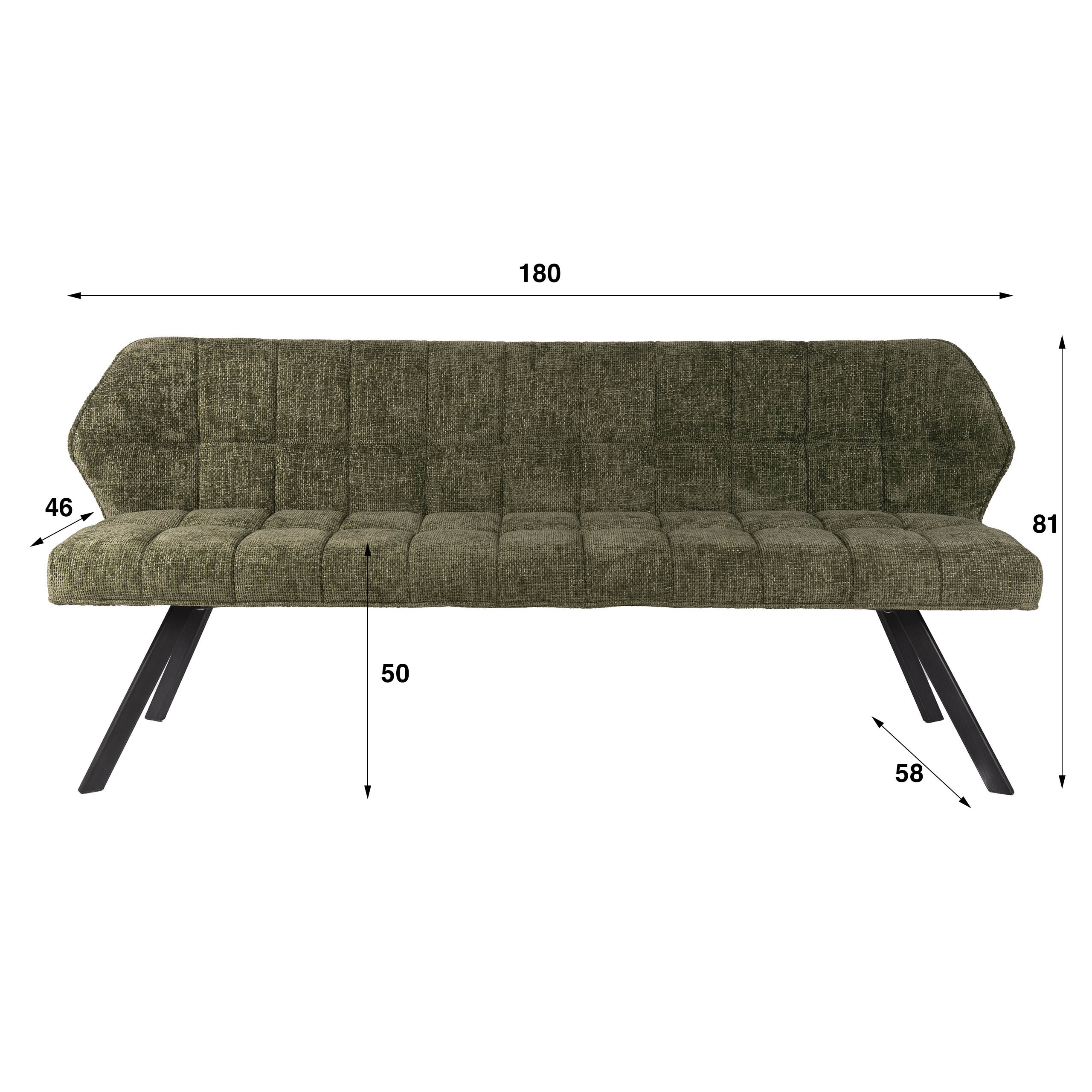 Dining room sofa Raster - Hoven green