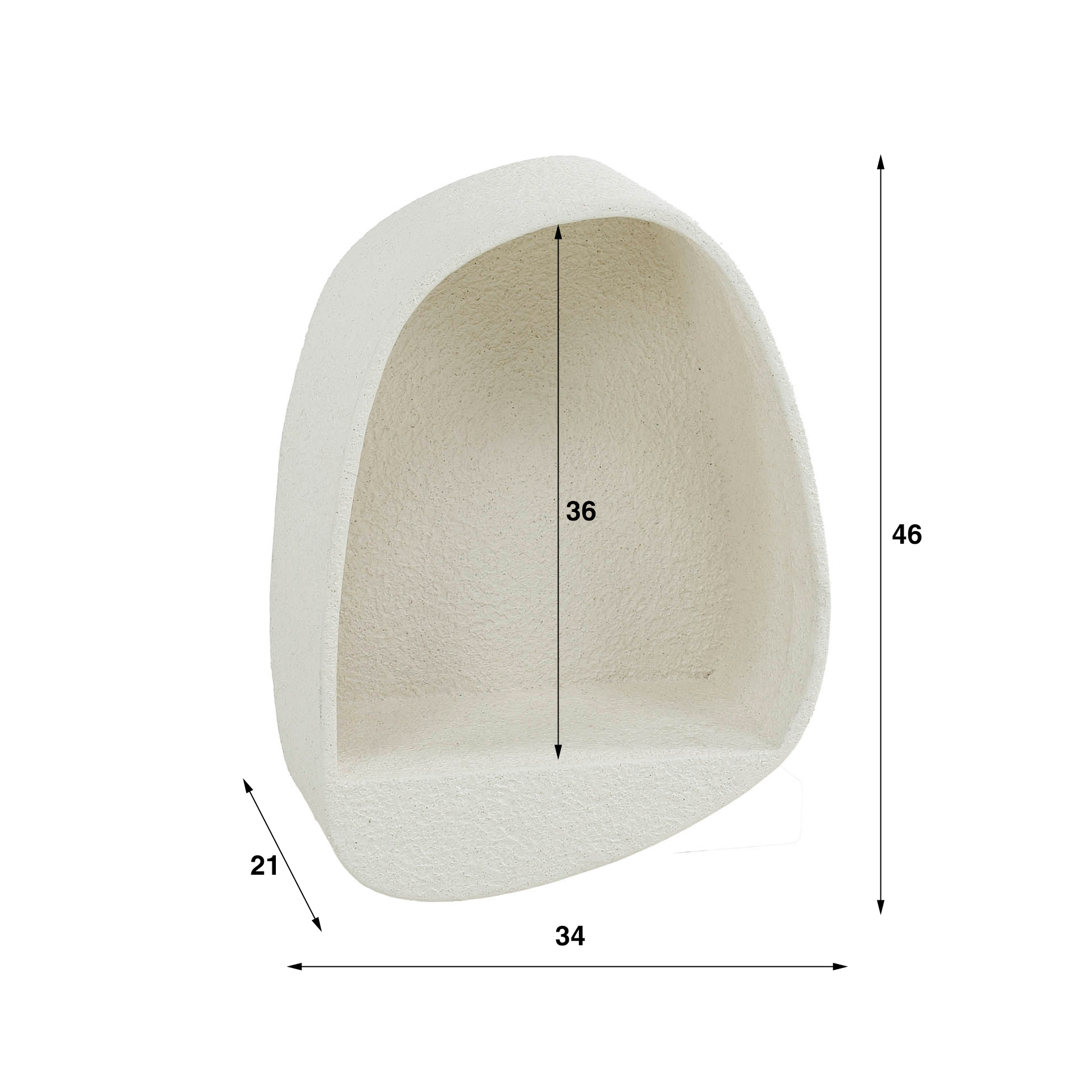 Wall shelf stone drop / Marble composite