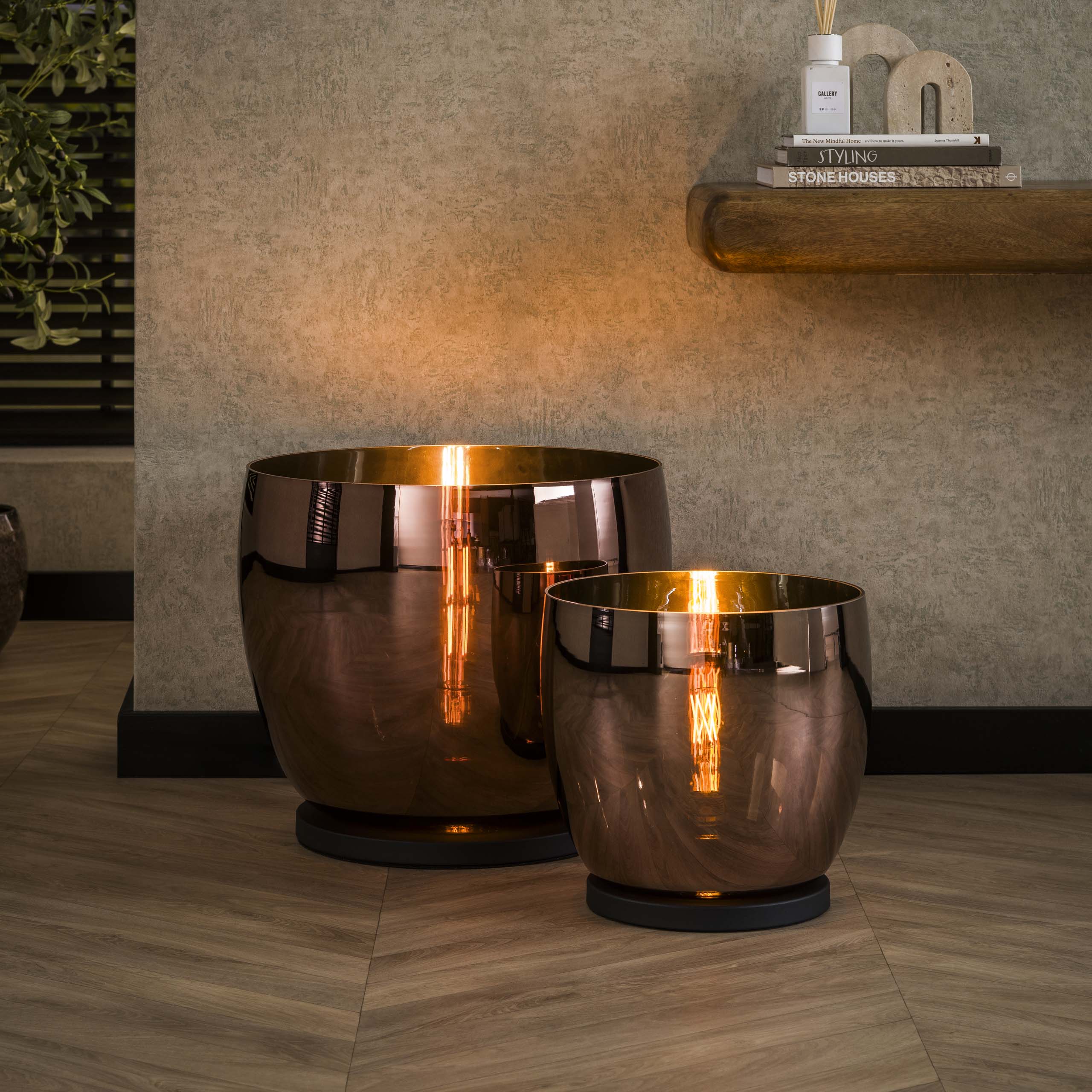 Lampada da terra UP XL a 1 luce in vetro ramato