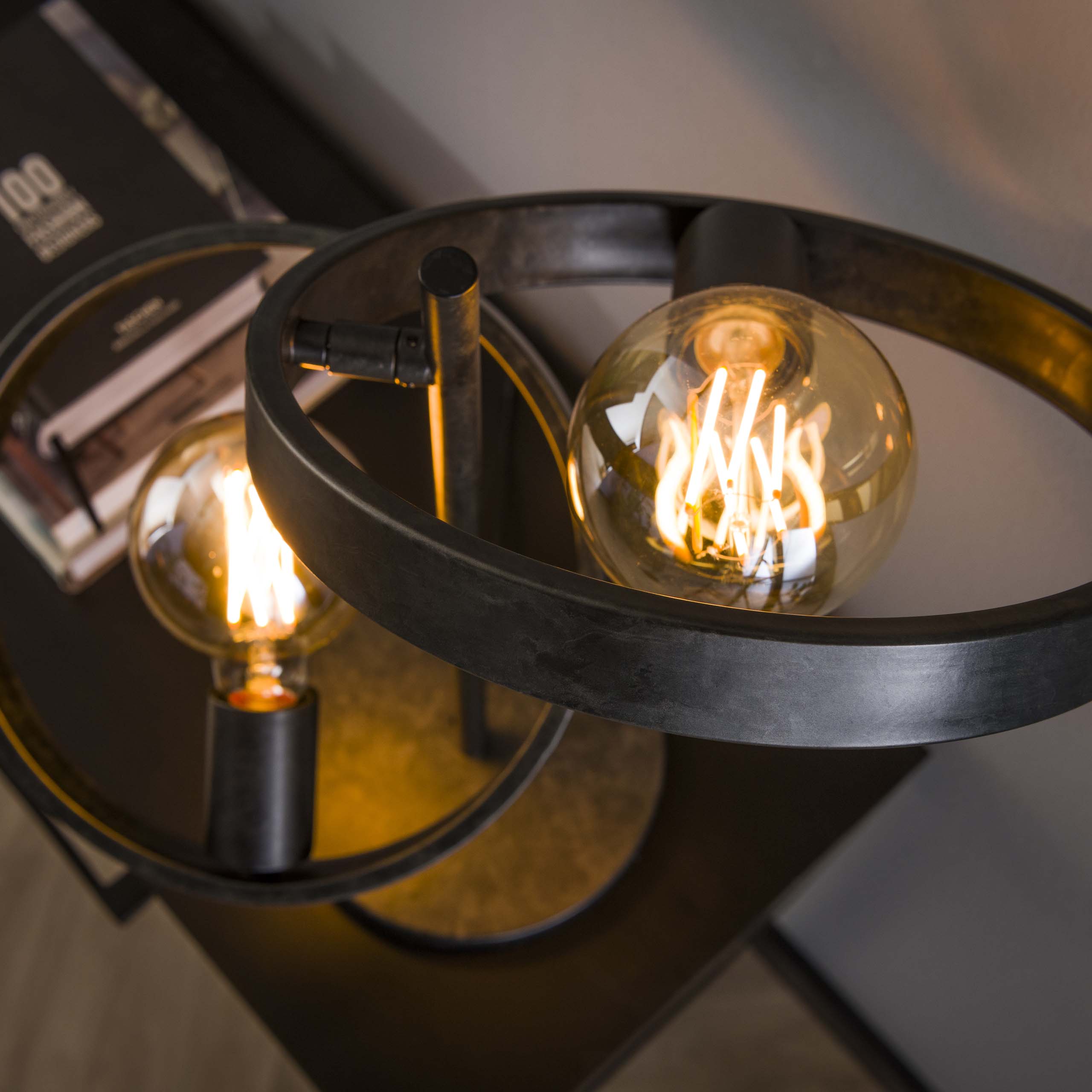 Table lamp 2L hover / Charcoal