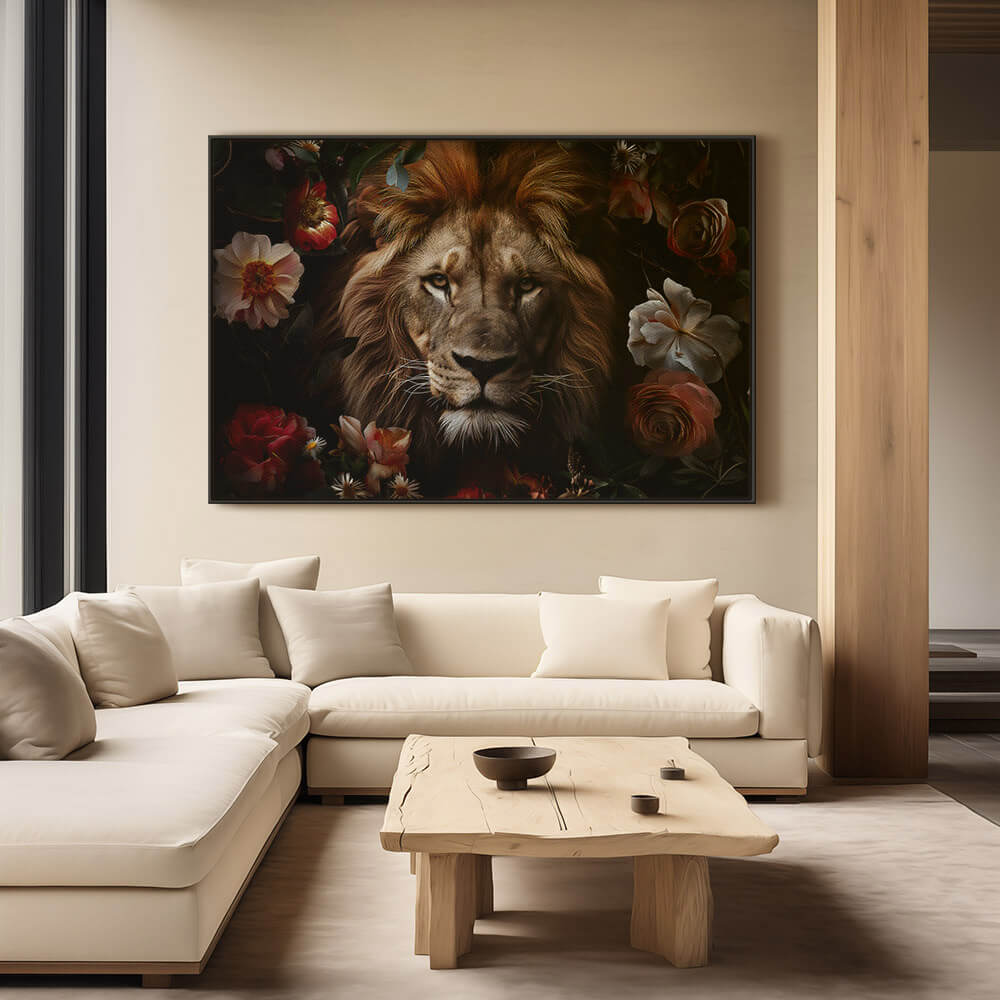 "Lion in Flowers"
