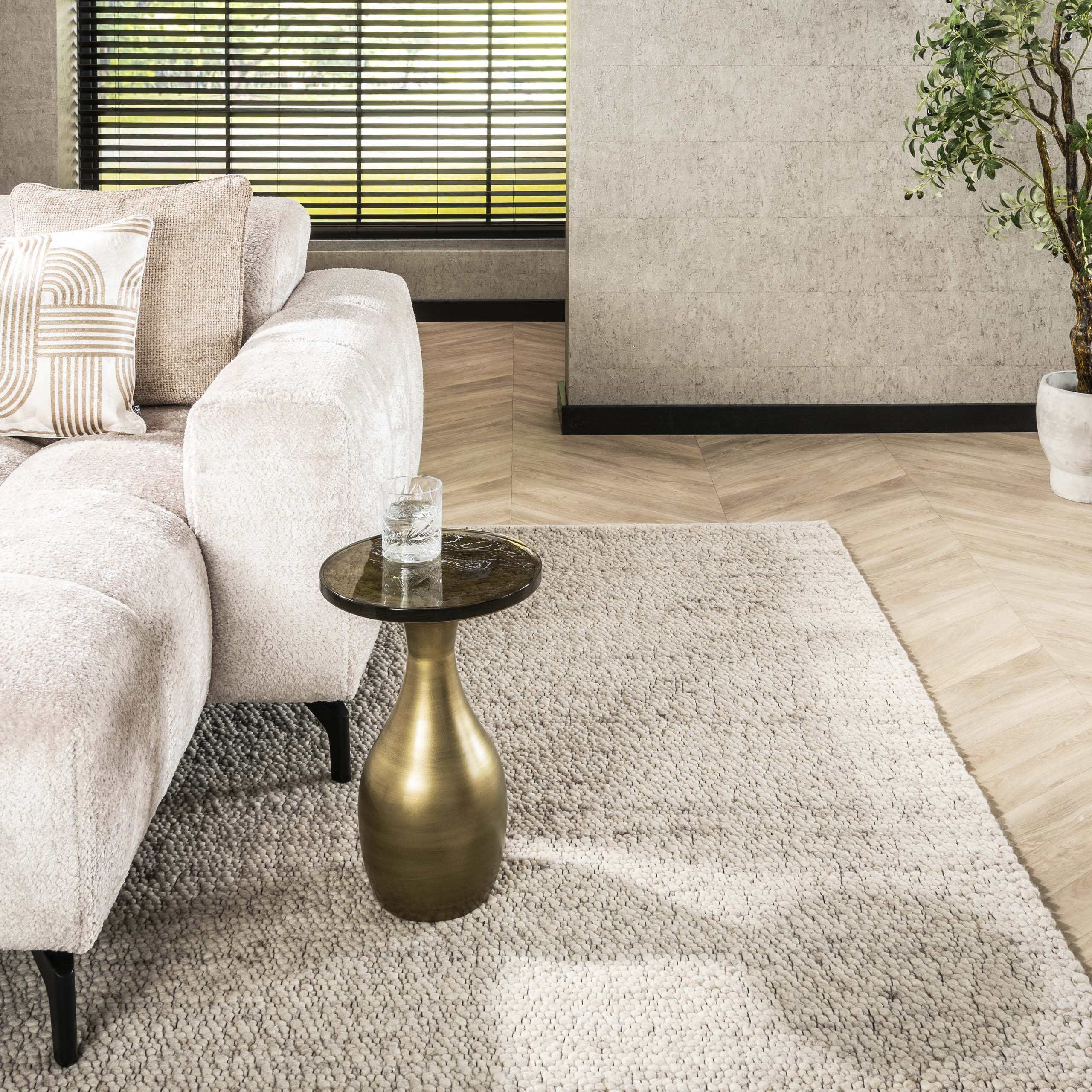 Side table Eclipse Drop S - Antique gold