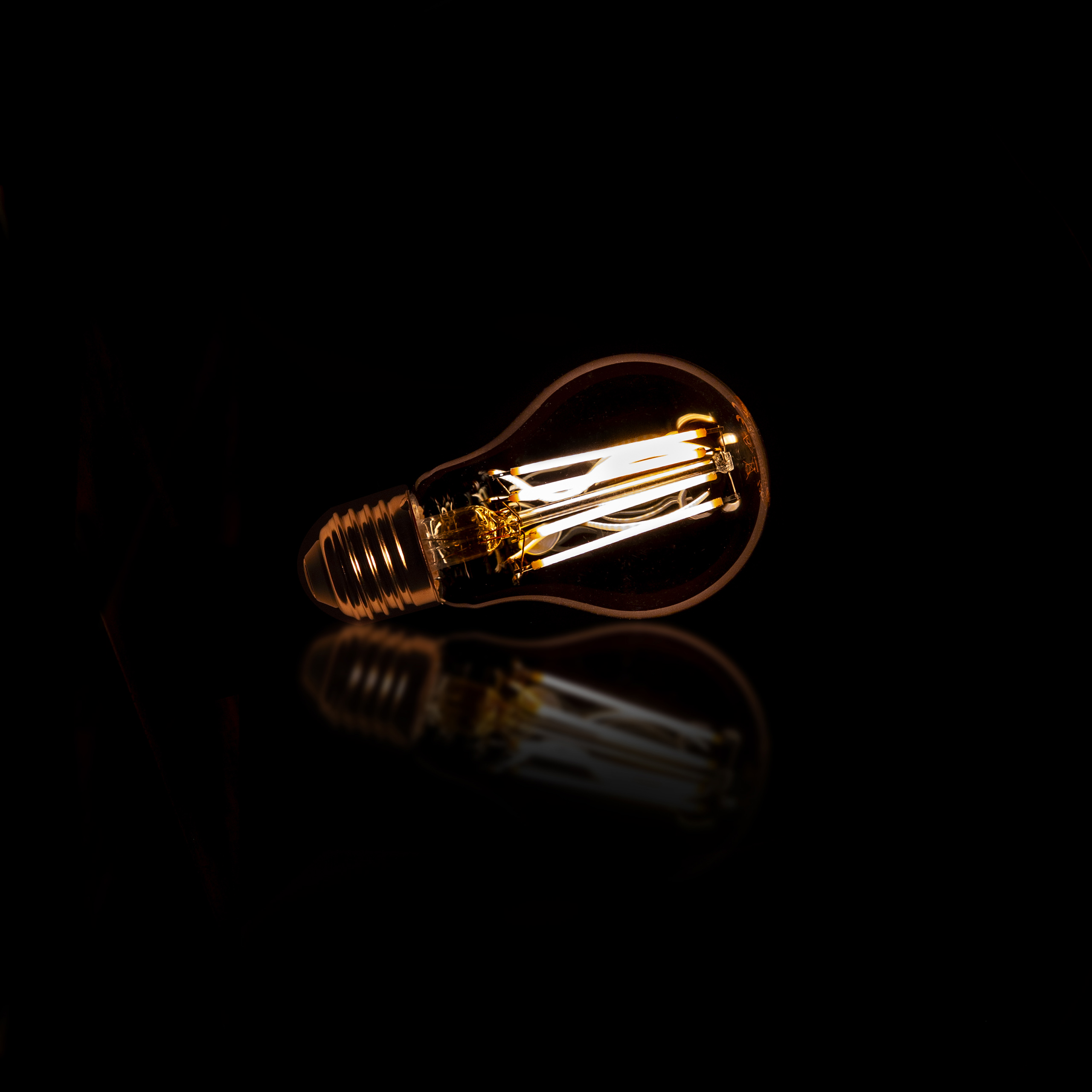 Sorgente luminosa LED A60 filamento pera - Vetro ambra