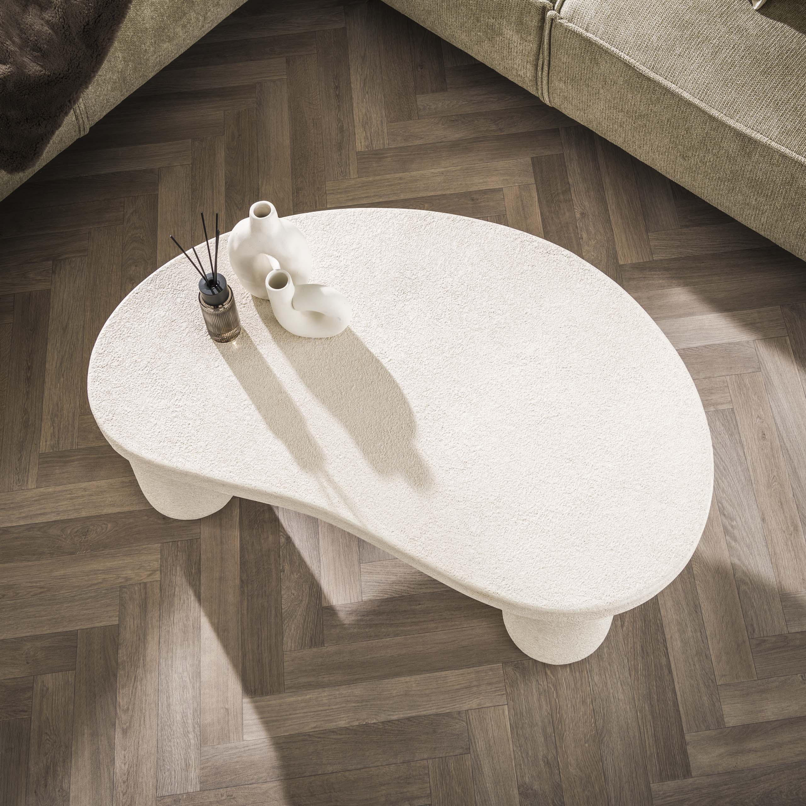 Tavolino XL Ciottolo organico / Marmo composito