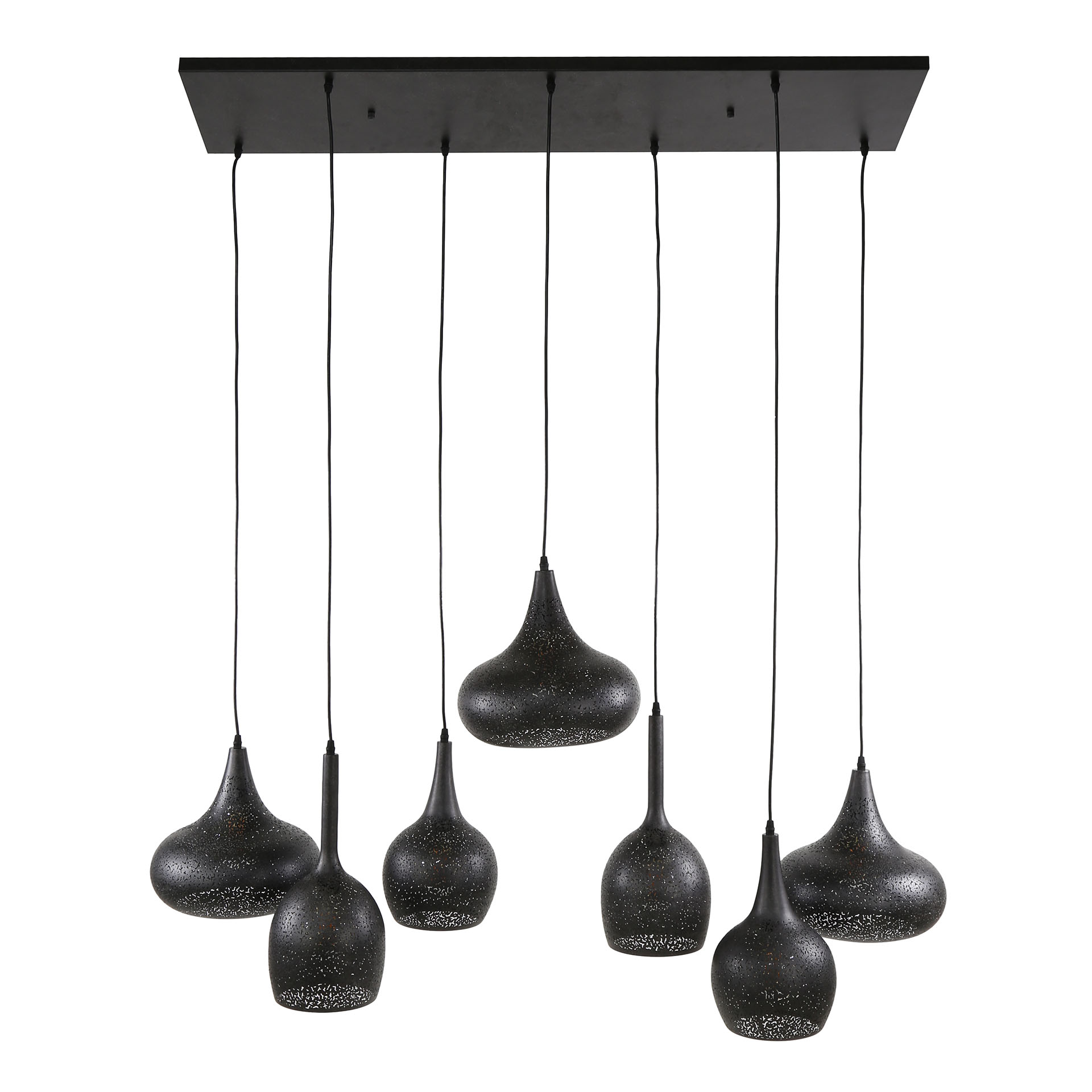 Hanging lamp 4+3 zip / Artic black