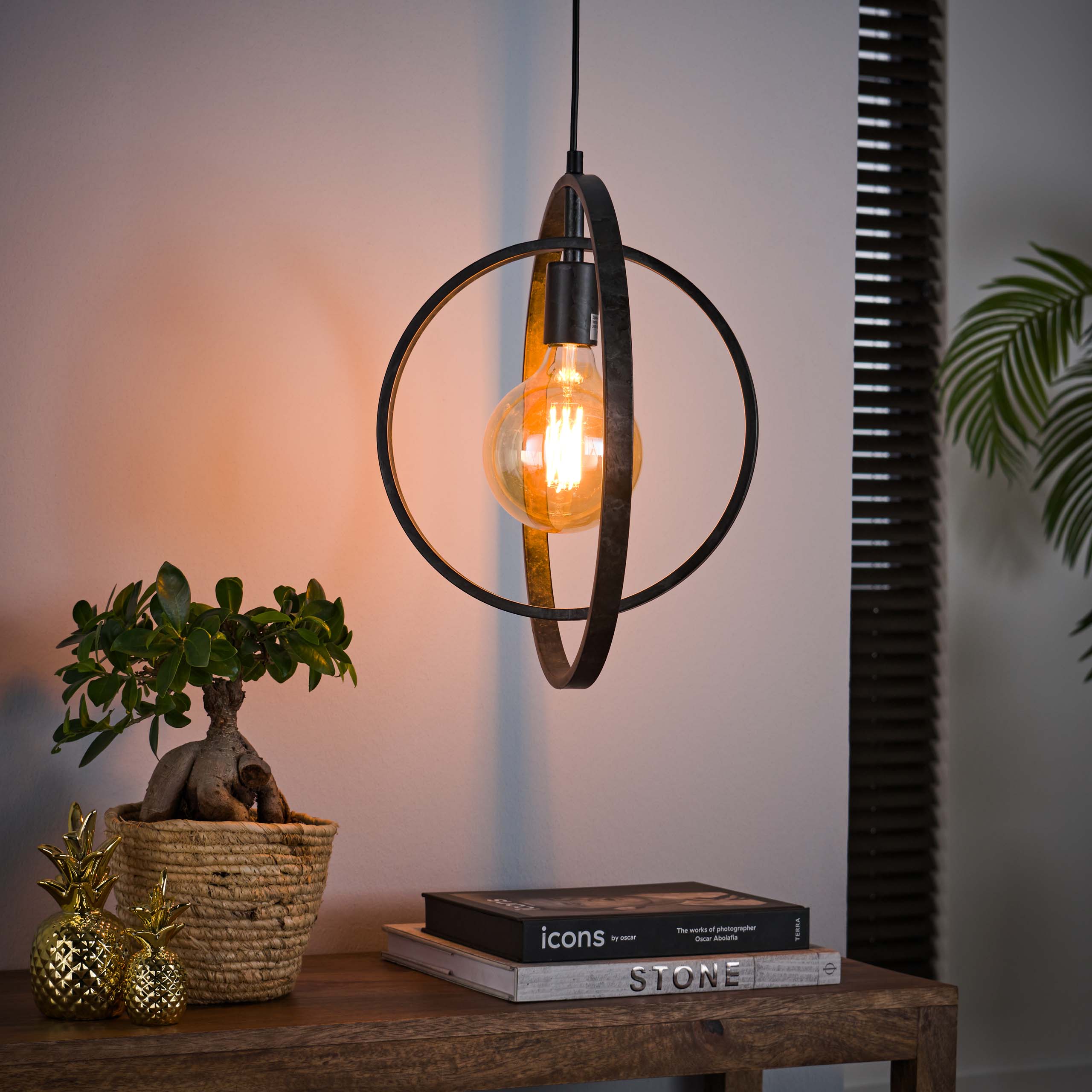 Hanging lamp Turn Around 1-light - Charcoal