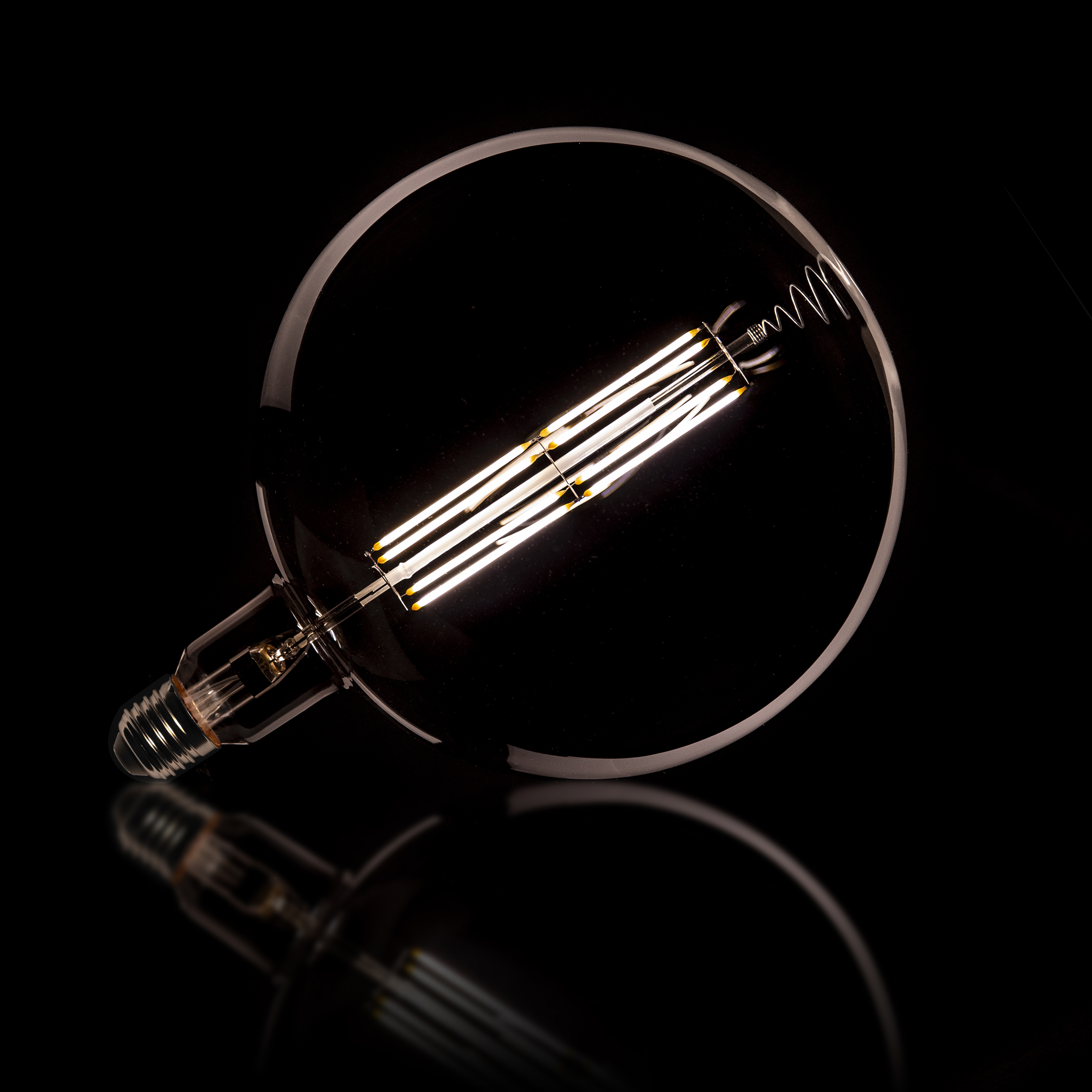 Sorgente luminosa LED [G200] lampadina a filamento Ø20,0 - E27 8W / Vetro grigio fumè