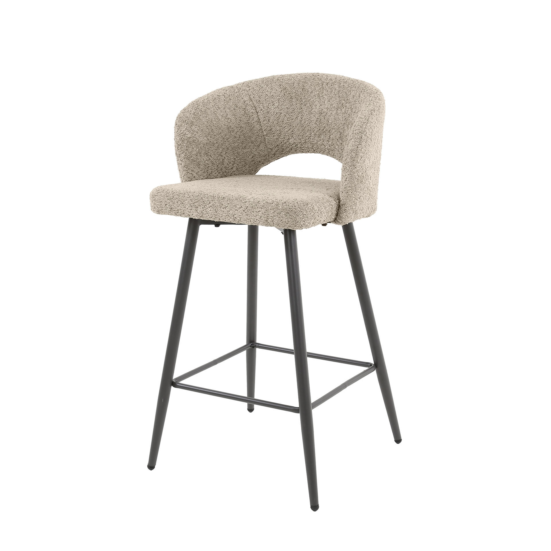 Bar chair Salon - set of 2 - Bouclé sand